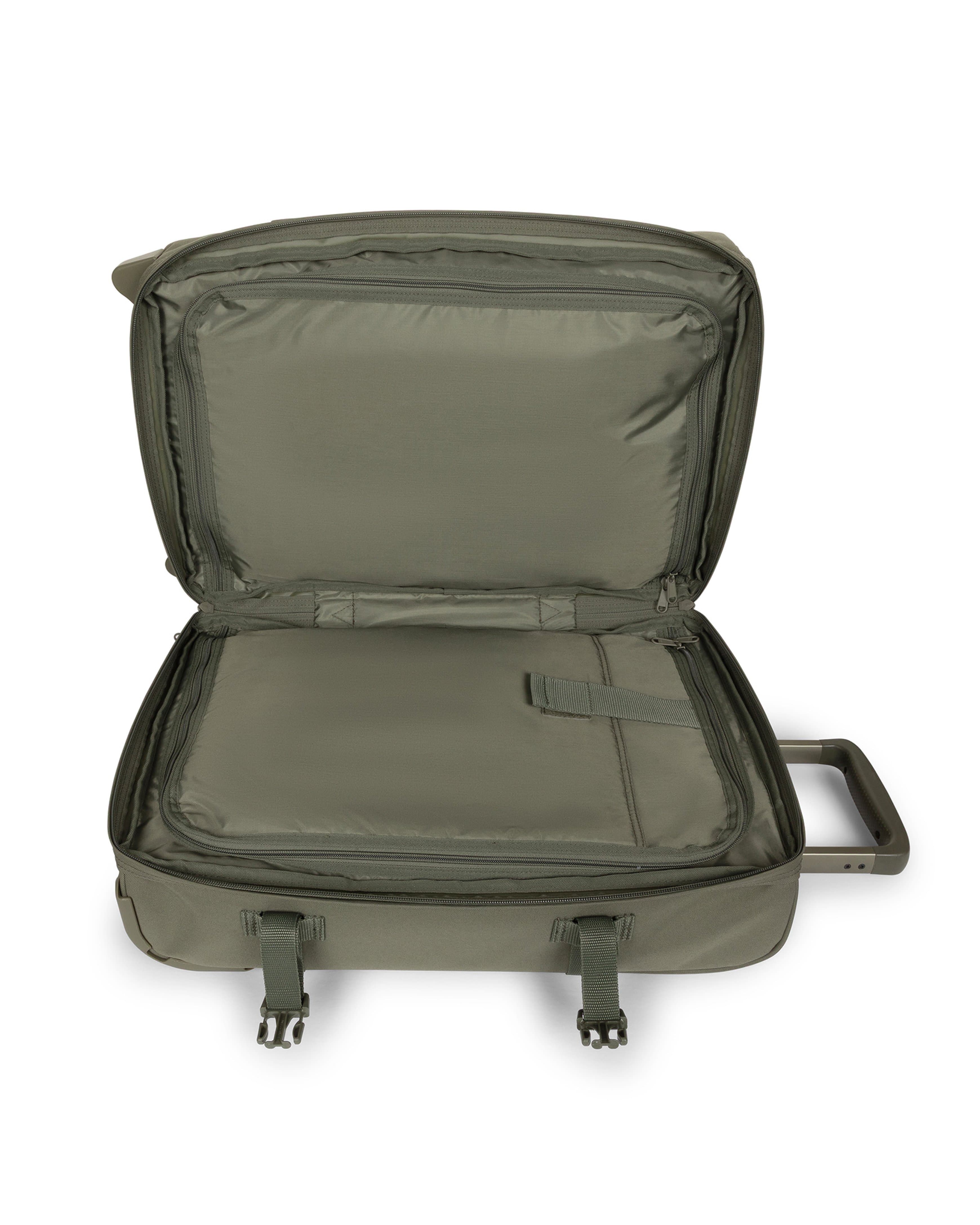 Eastpak Transit'R Plus Small 2-Wheel Carry-On | 38L in Monotone Khaki — interior view # color_Monotone Khaki