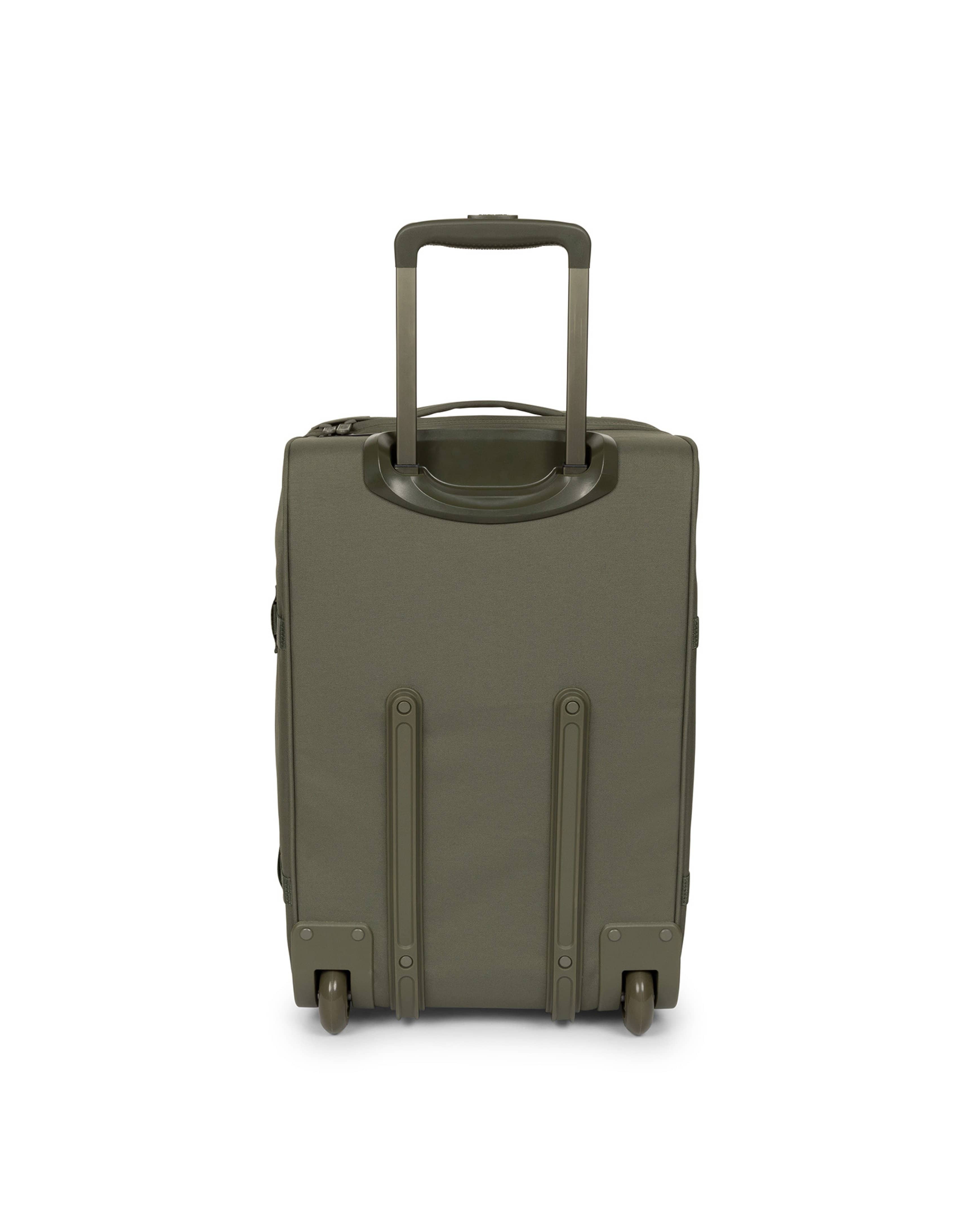 Eastpak Transit'R Plus Small 2-Wheel Carry-On | 38L in Monotone Khaki — back view # color_Monotone Khaki