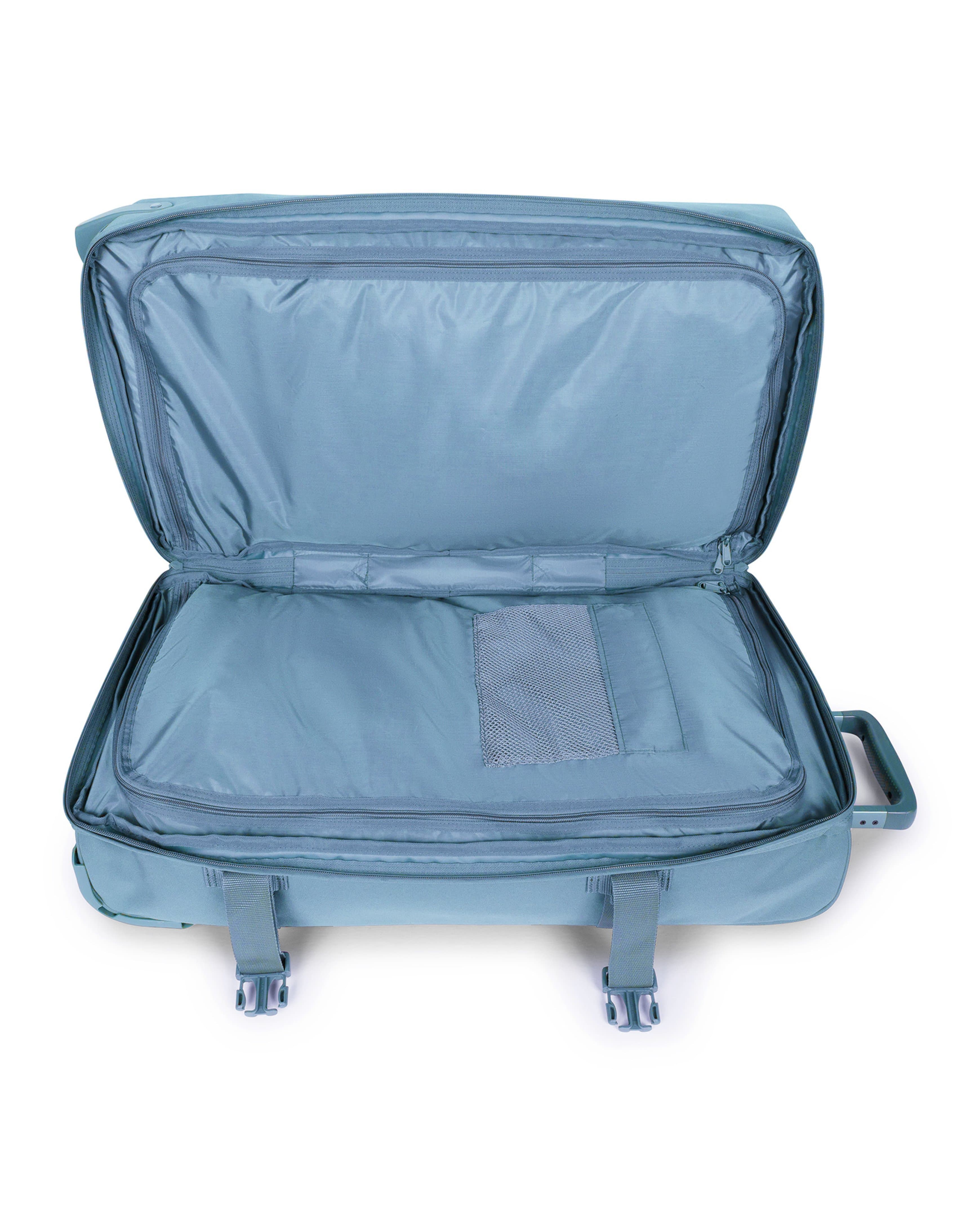 Eastpak Transit'R Plus Large 2-Wheel Luggage | 105L in Monotone Blue — interior view # color_Monotone Blue