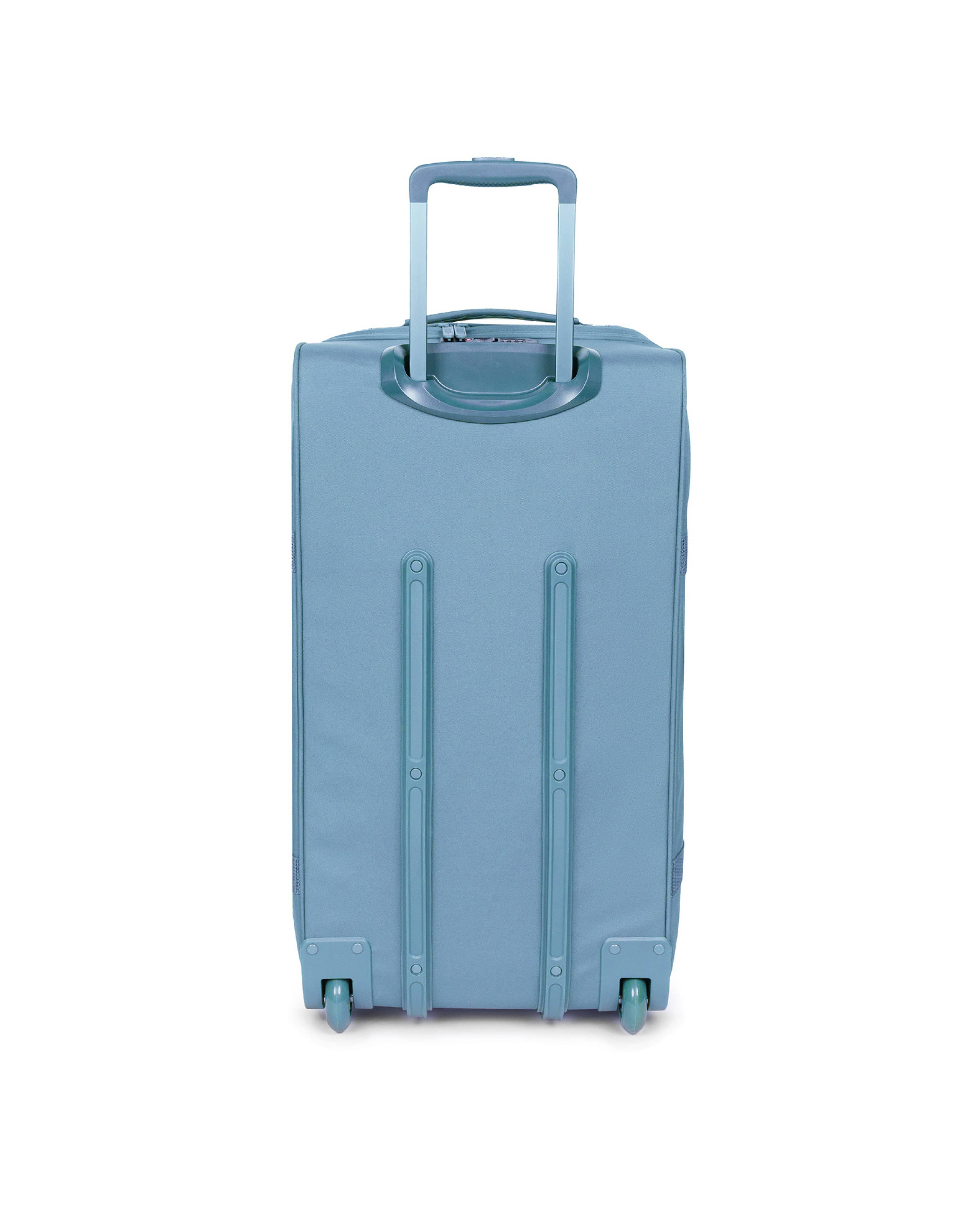 Eastpak Transit'R Plus Large 2-Wheel Luggage | 105L in Monotone Blue — back view # color_Monotone Blue