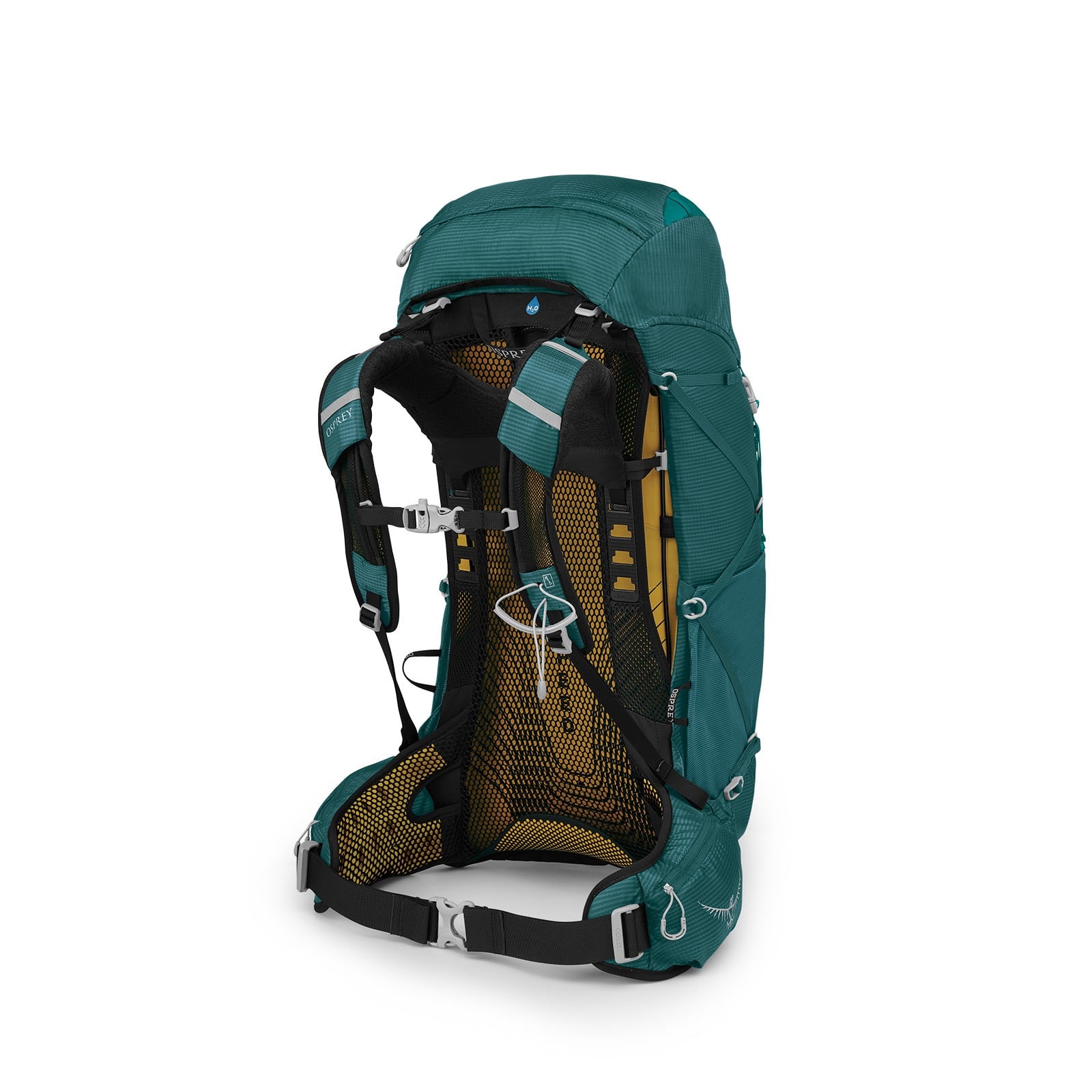 Osprey Eja 38 Women's Backpacking Pack 38L in Deep Teal — back view