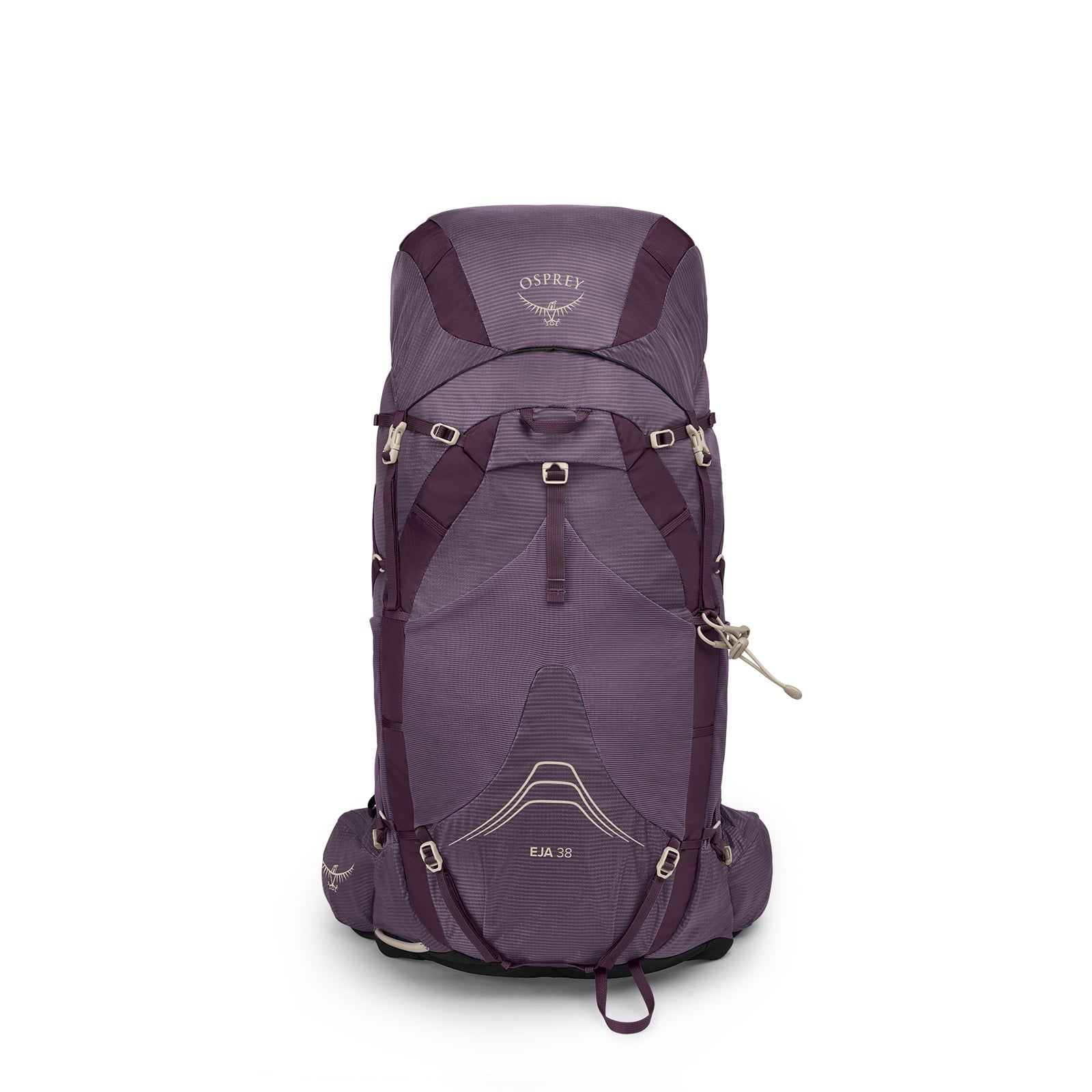 Osprey Eja 38 Women's Backpacking Pack 38L in Purple Dusk — front view