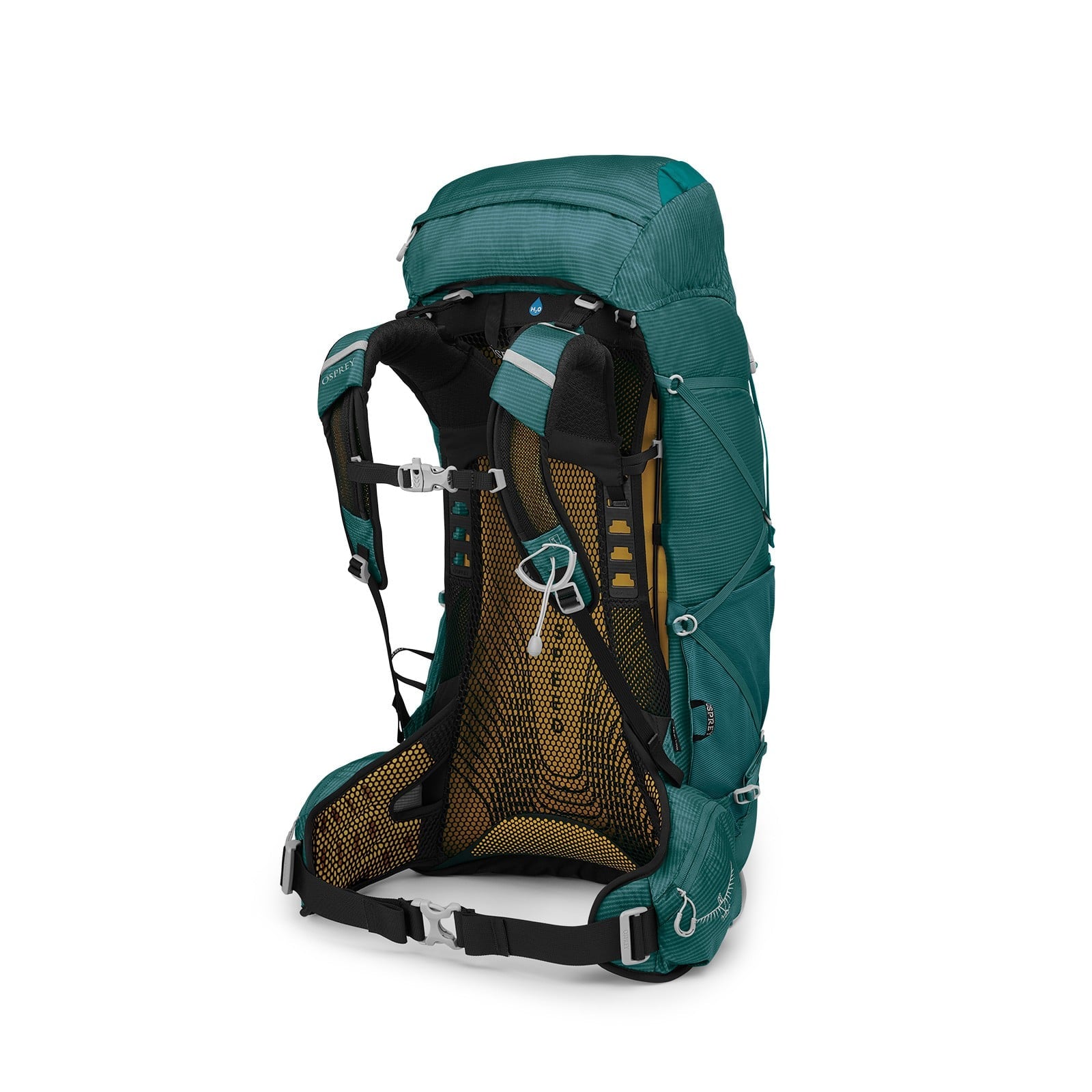 Osprey Eja 48 Women's Backpacking Pack 48L in Deep Teal — back view