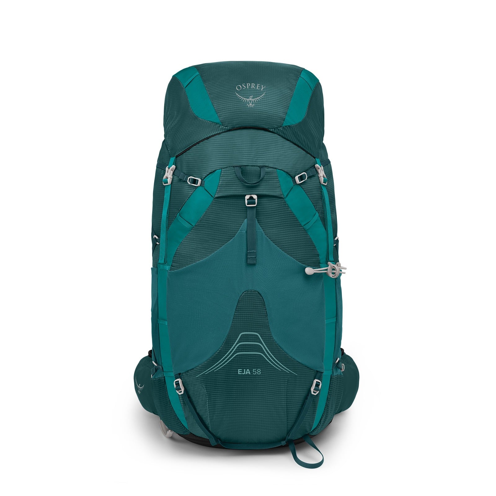 Osprey Eja 58 Extended Fit Women's Backpacking Pack 58L in Deep Teal — front view