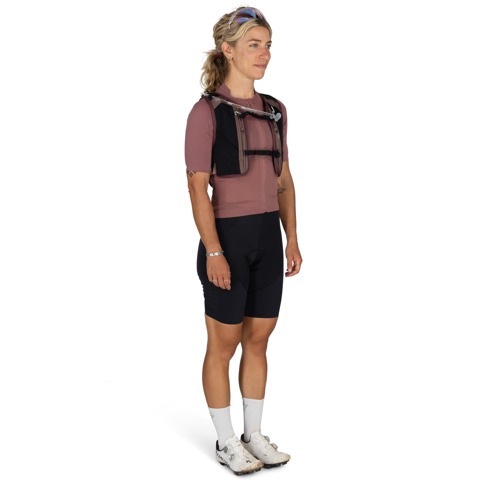 Osprey Escapist Velocity 3 Bike Hydration Vest 3L in Magma Brown — lifestyle