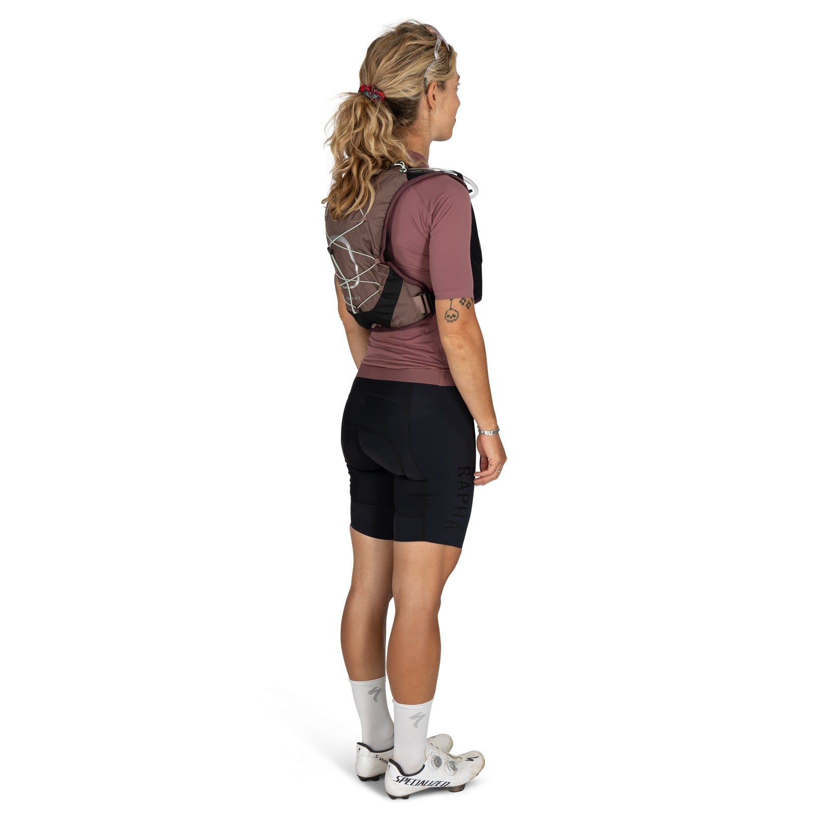 Osprey Escapist Velocity 3 Bike Hydration Vest 3L in Magma Brown — lifestyle 2