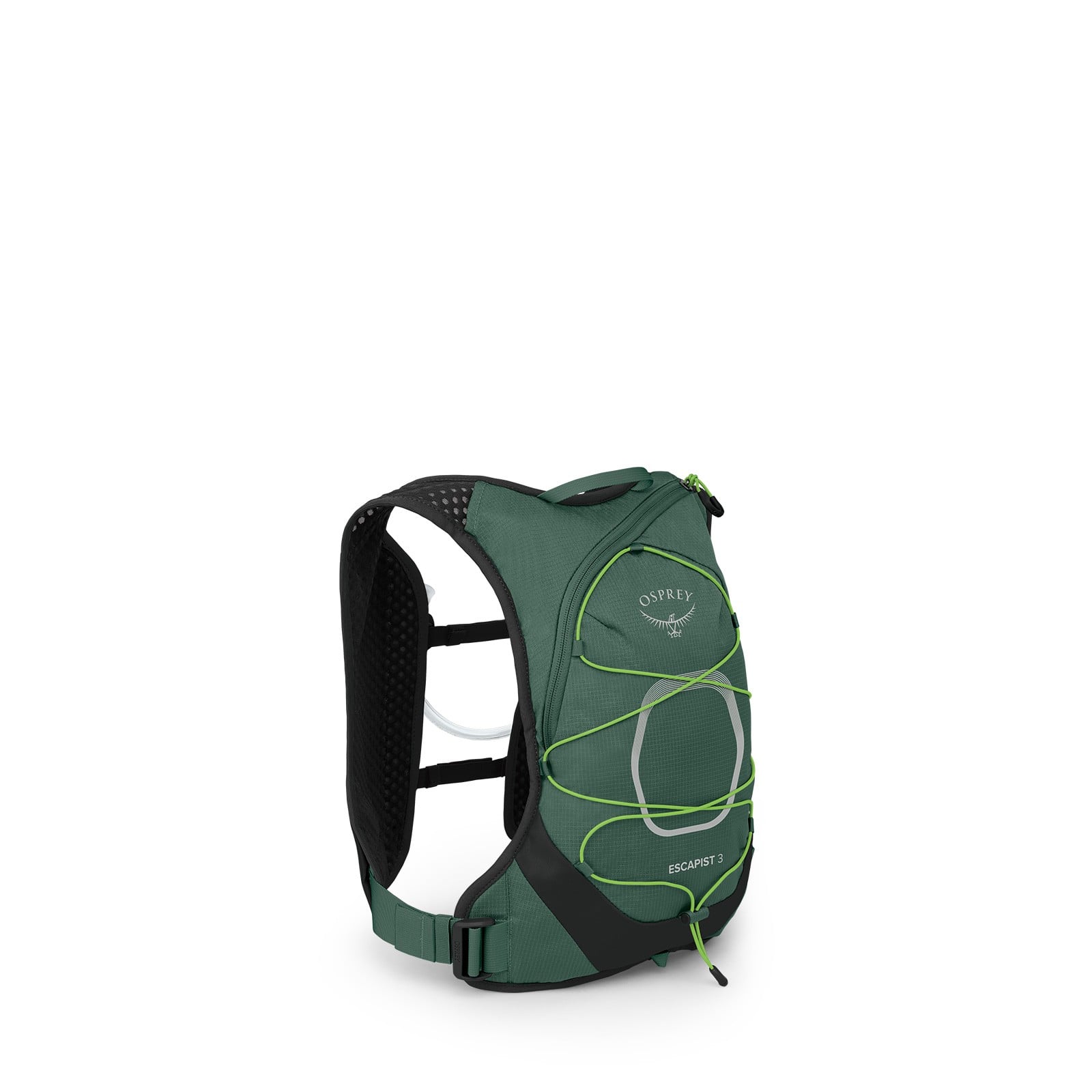 Osprey Escapist Velocity 3 Bike Hydration Vest 3L in Tundra Green — back view