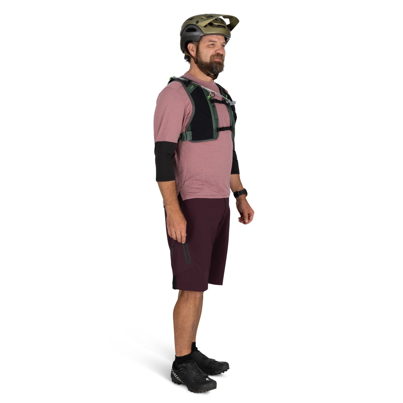 Osprey Escapist Velocity 6 Bike Hydration Vest 6L in Tundra Green — lifestyle