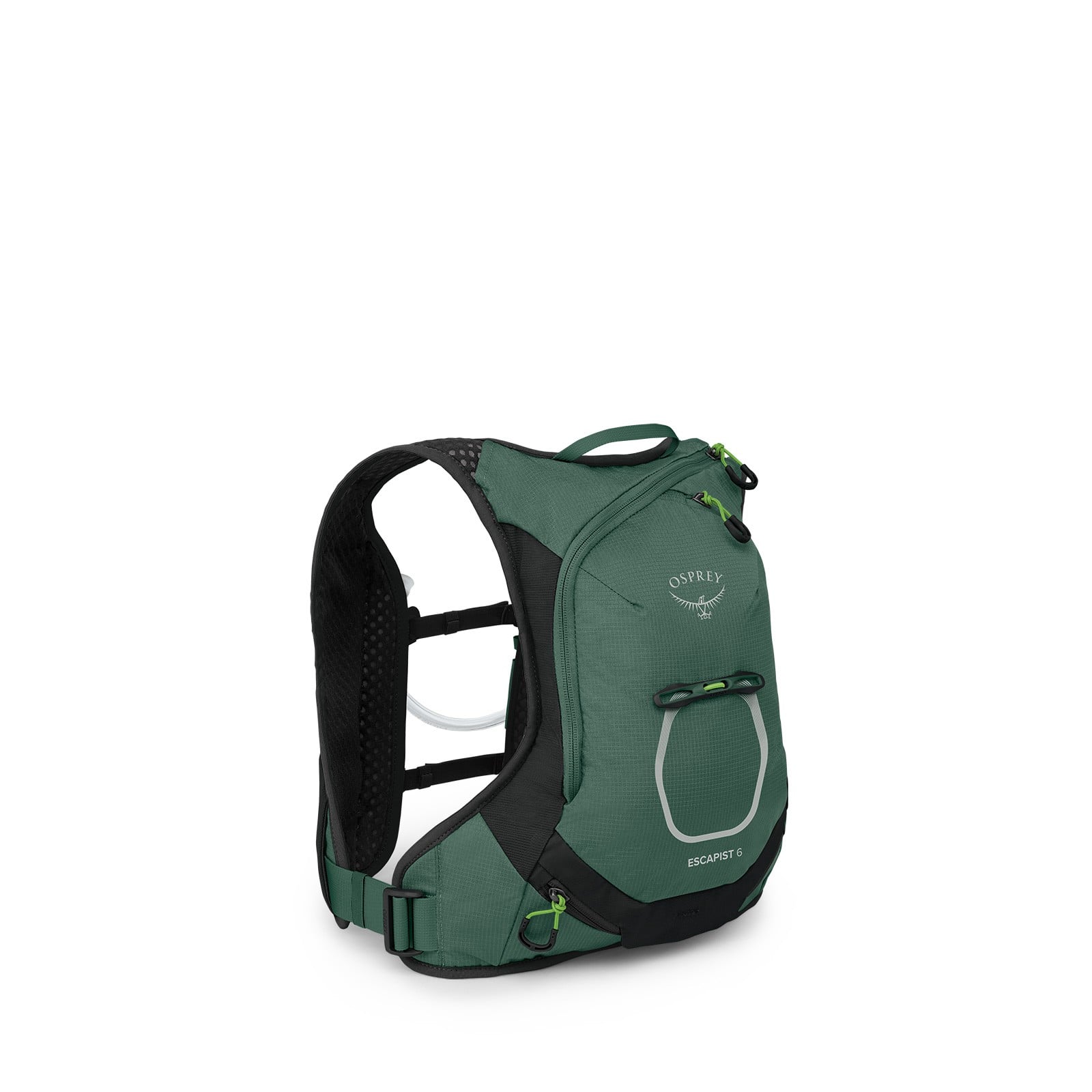 Osprey Escapist Velocity 6 Bike Hydration Vest 6L in Tundra Green — back view