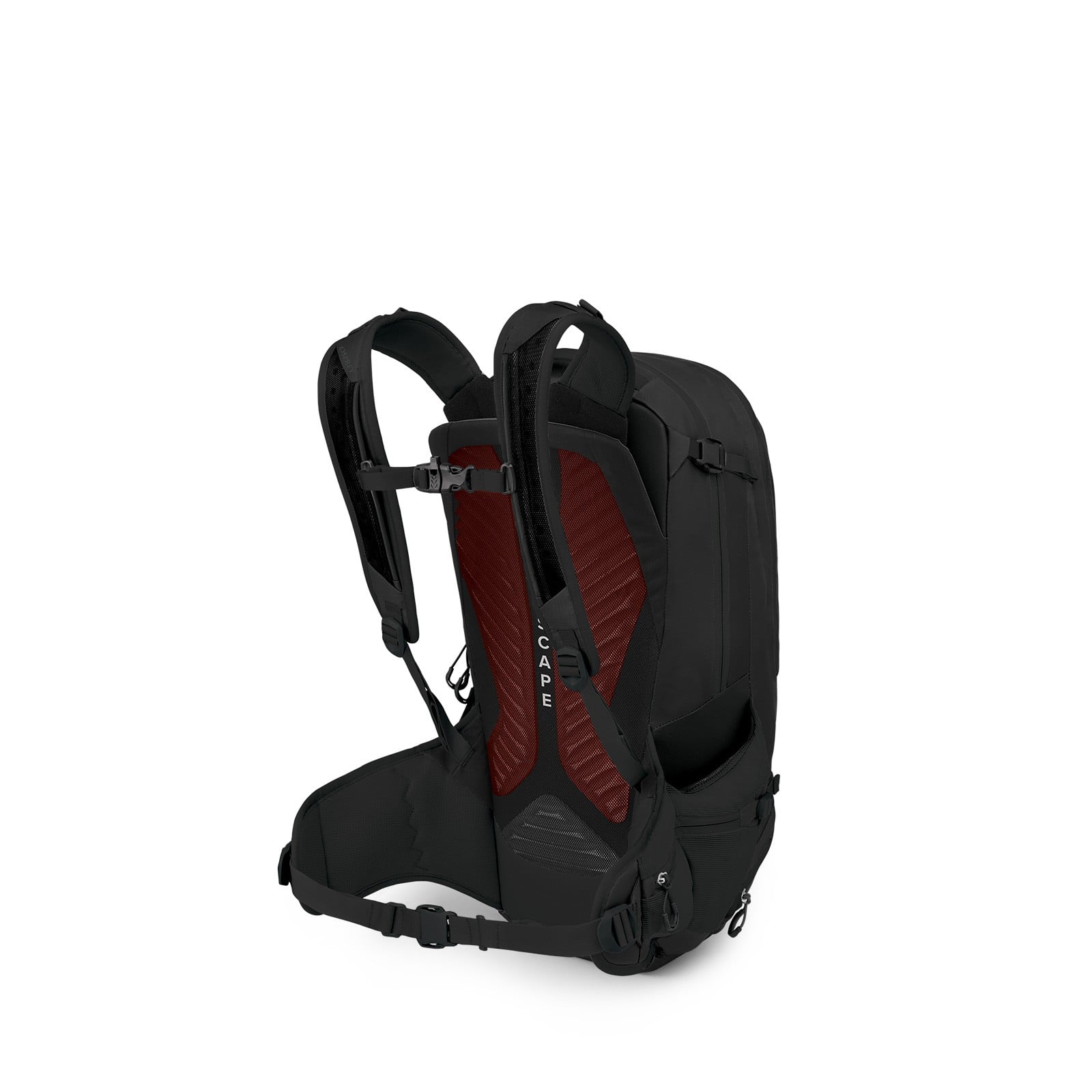 Osprey Escapist 25 Bike Backpack 25L in Black — back view
