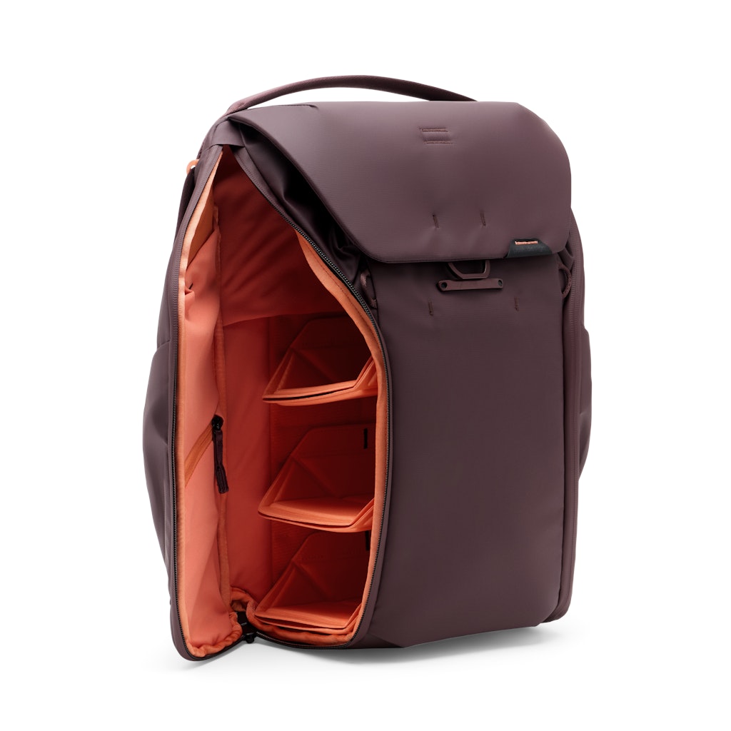 Peak Design Everyday Backpack 20L in Eclipse — interior view