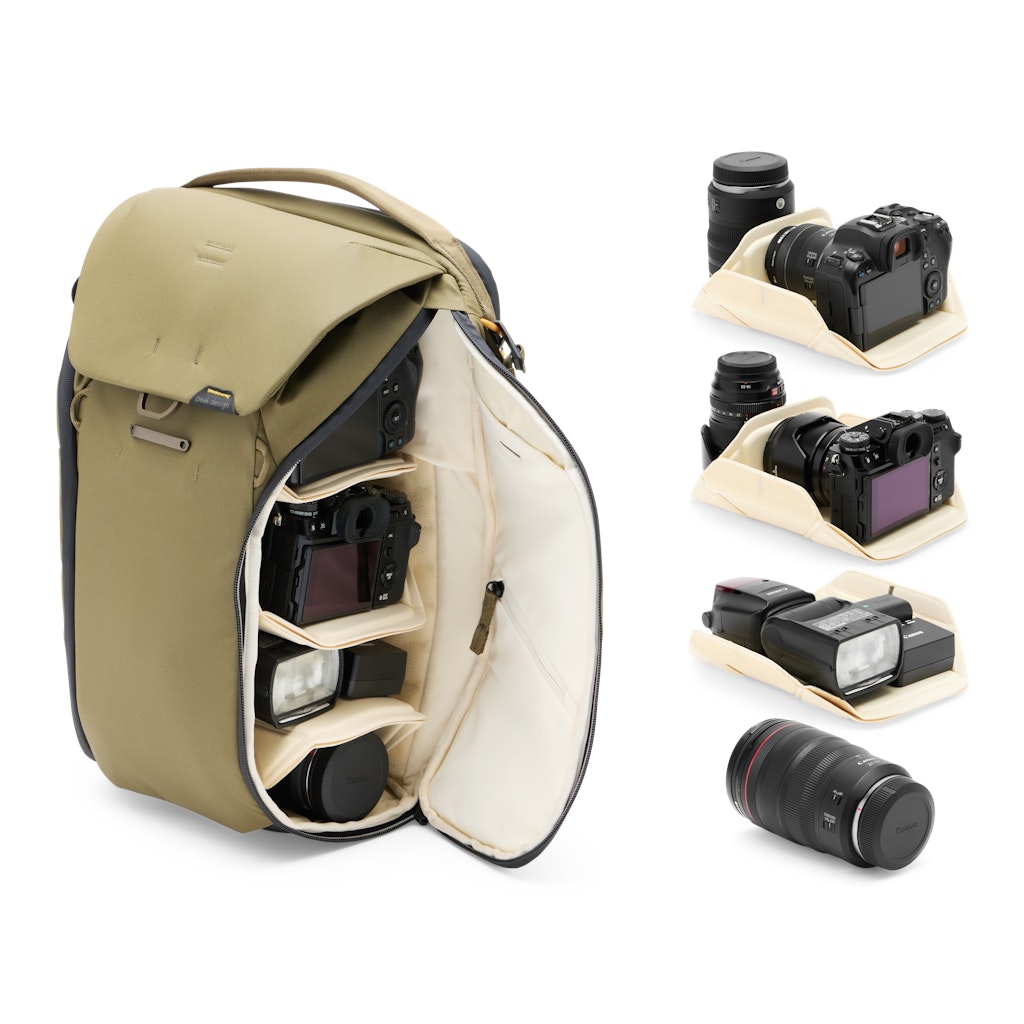 Peak Design Everyday Backpack 20L in Kelp — interior view 2