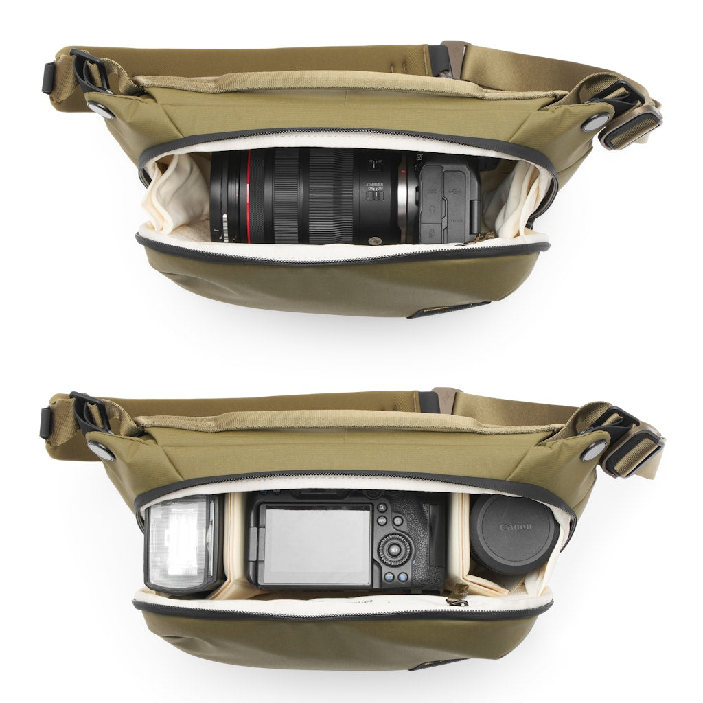 Peak Design Everyday Sling 6L in Kelp — interior view 2
