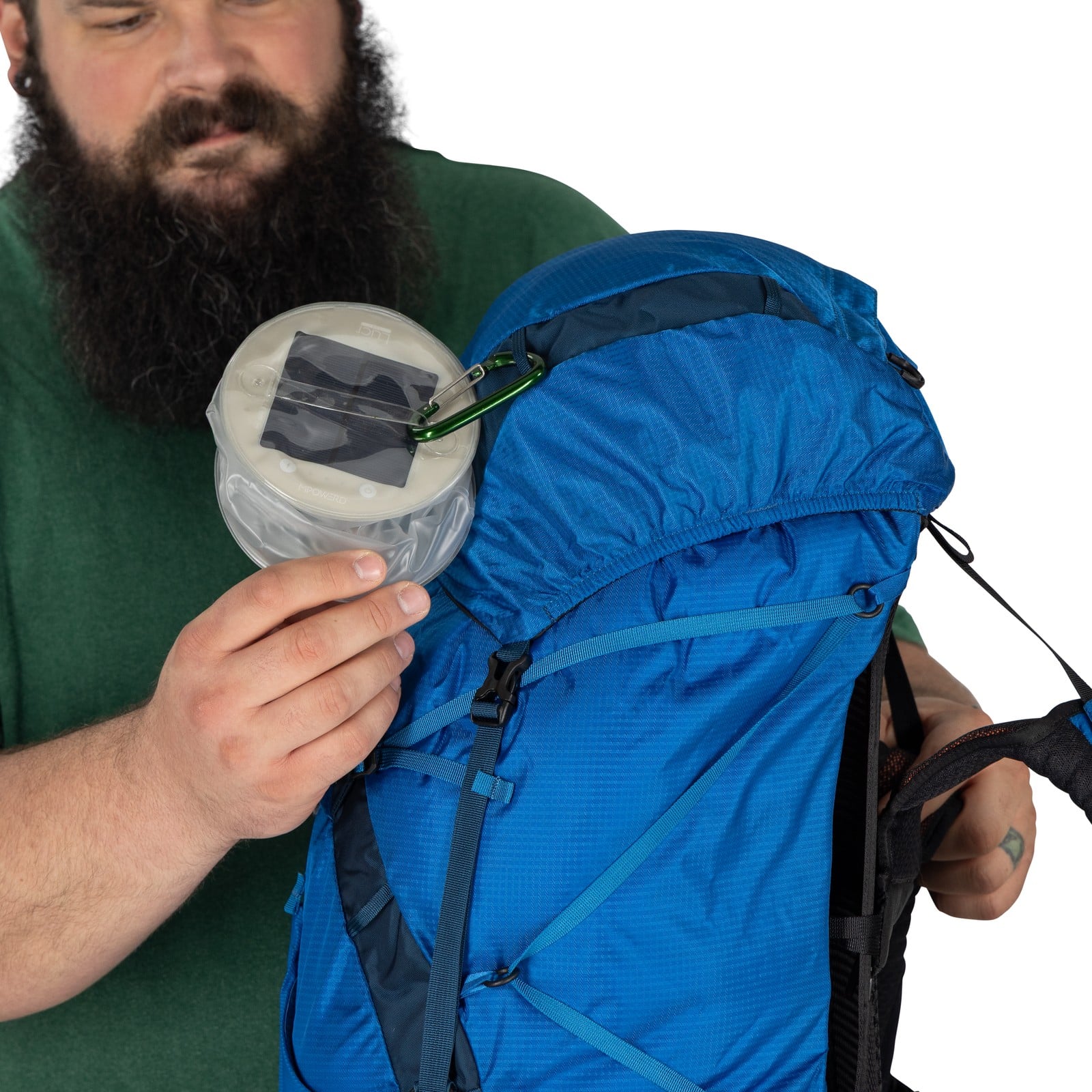 Osprey Exos 58 Extended Fit Backpacking Pack 58L in Blue Ribbon — detail view 5
