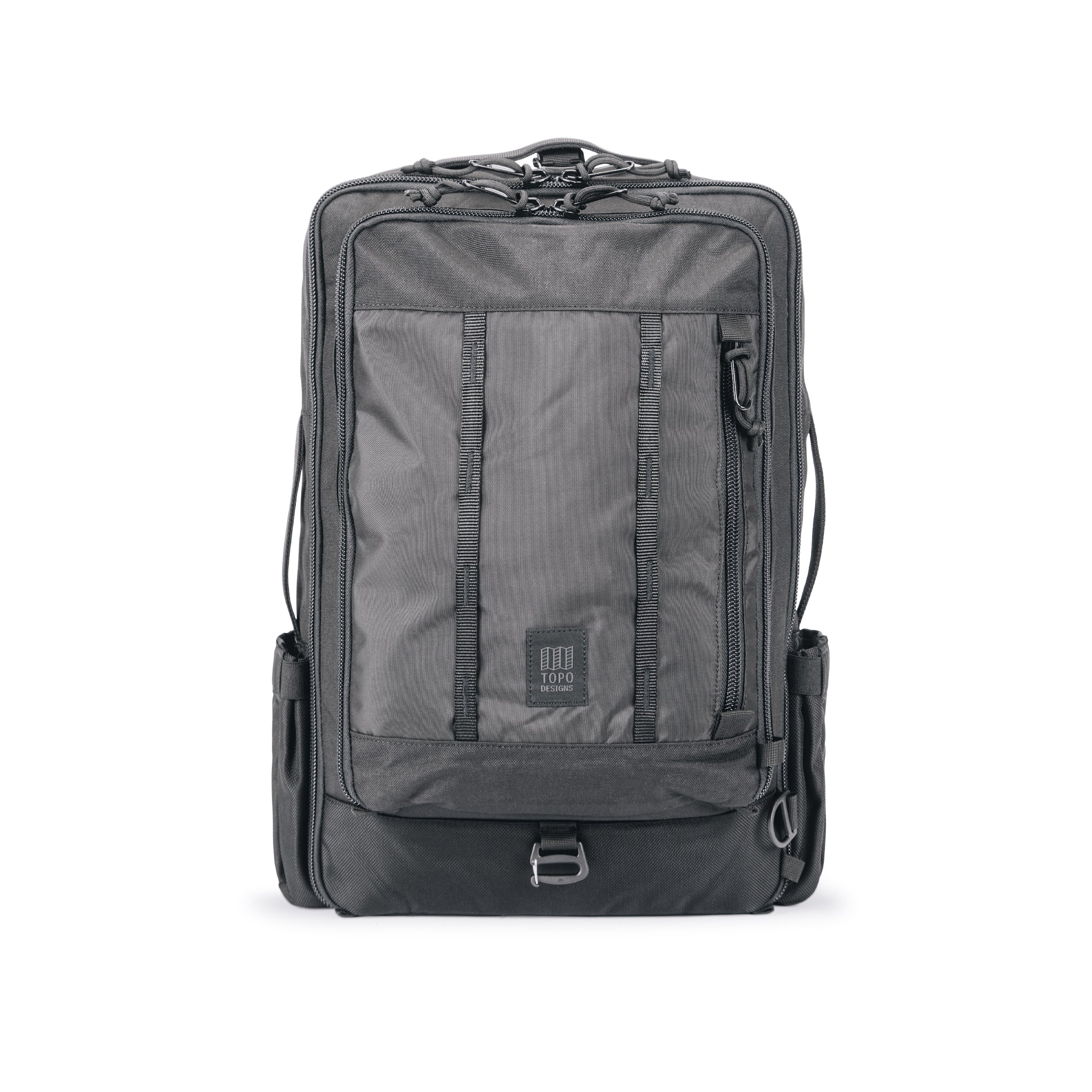 Topo Designs Global Travel Bag 30L in Black Black — front view # color_Black Black