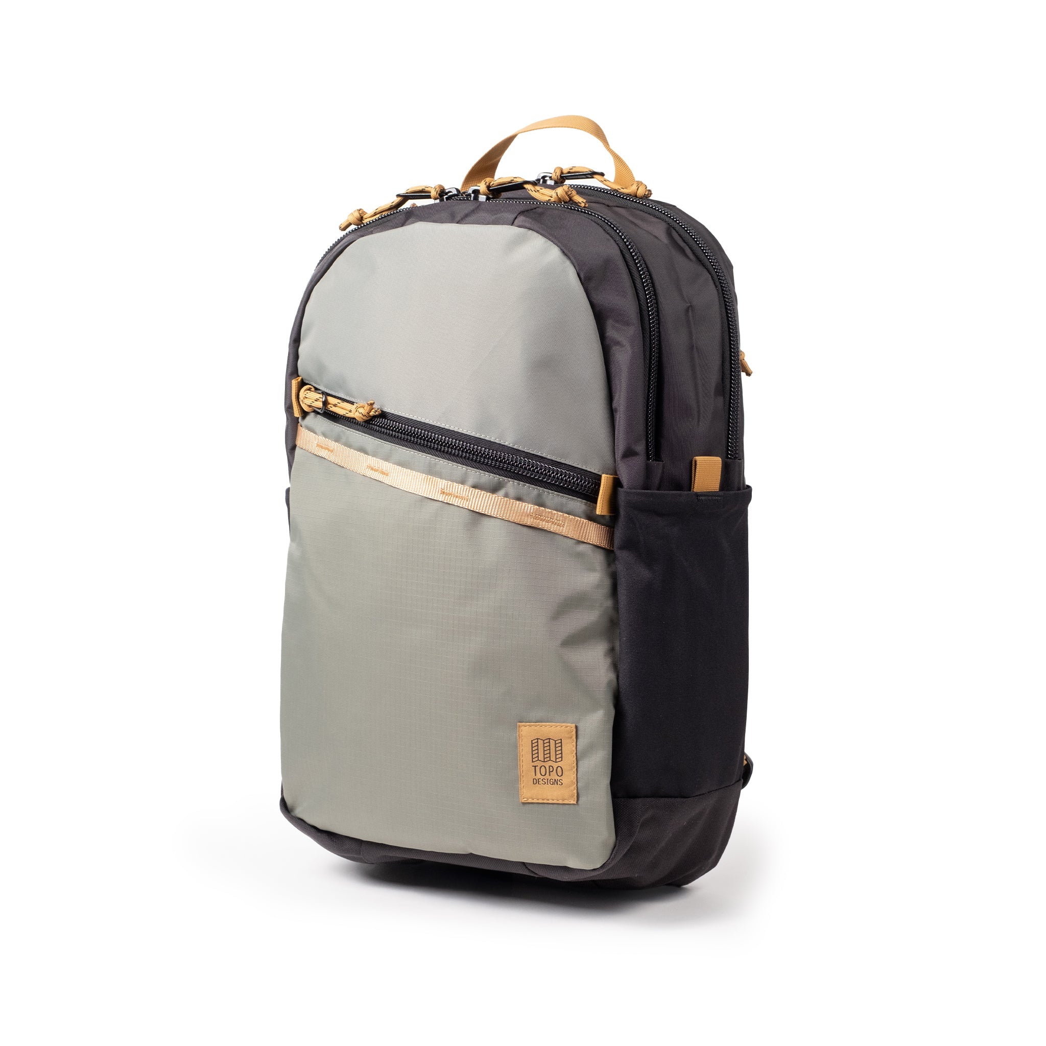 Topo Designs Commuter Backpack in Beetle Khaki — angle view 2 # color_Beetle Khaki