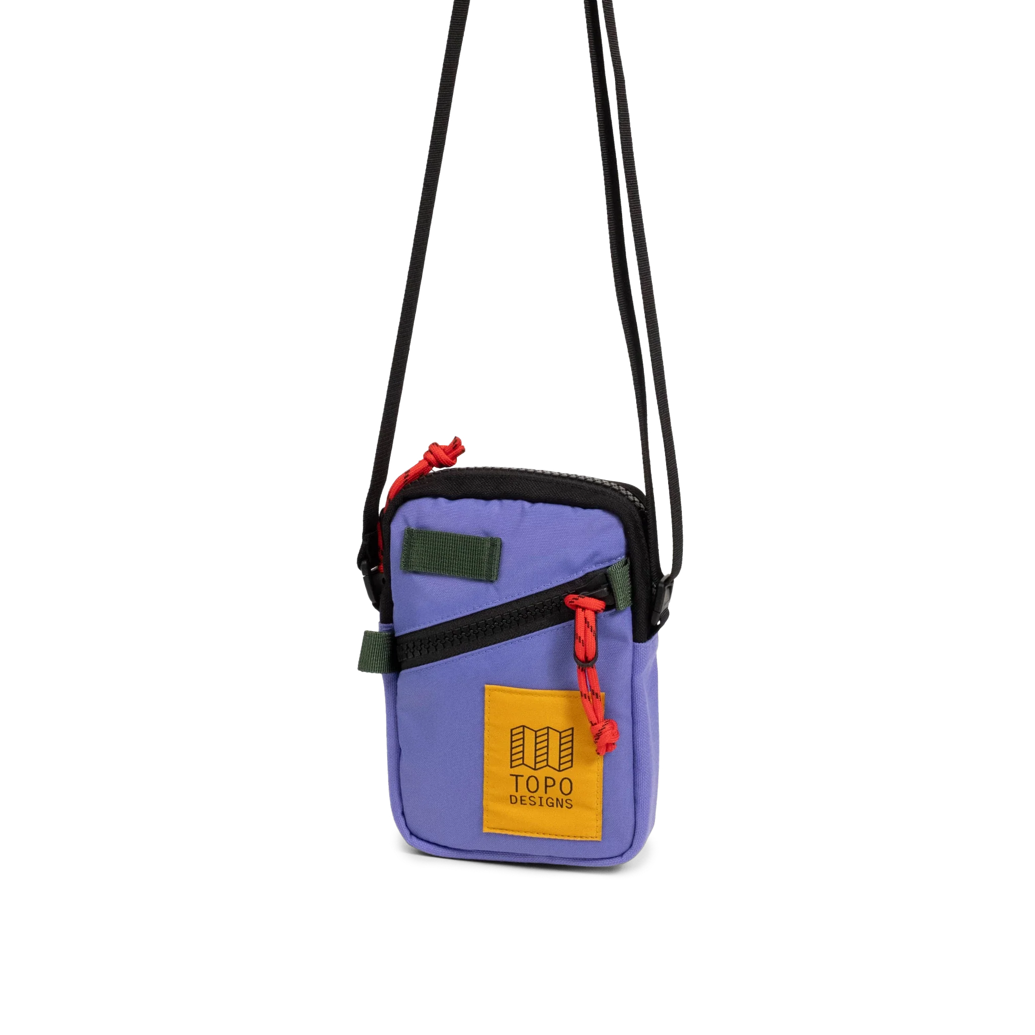 Topo Designs Mini Shoulder Bag in Very Peri Forest — front view # color_Very Peri Forest
