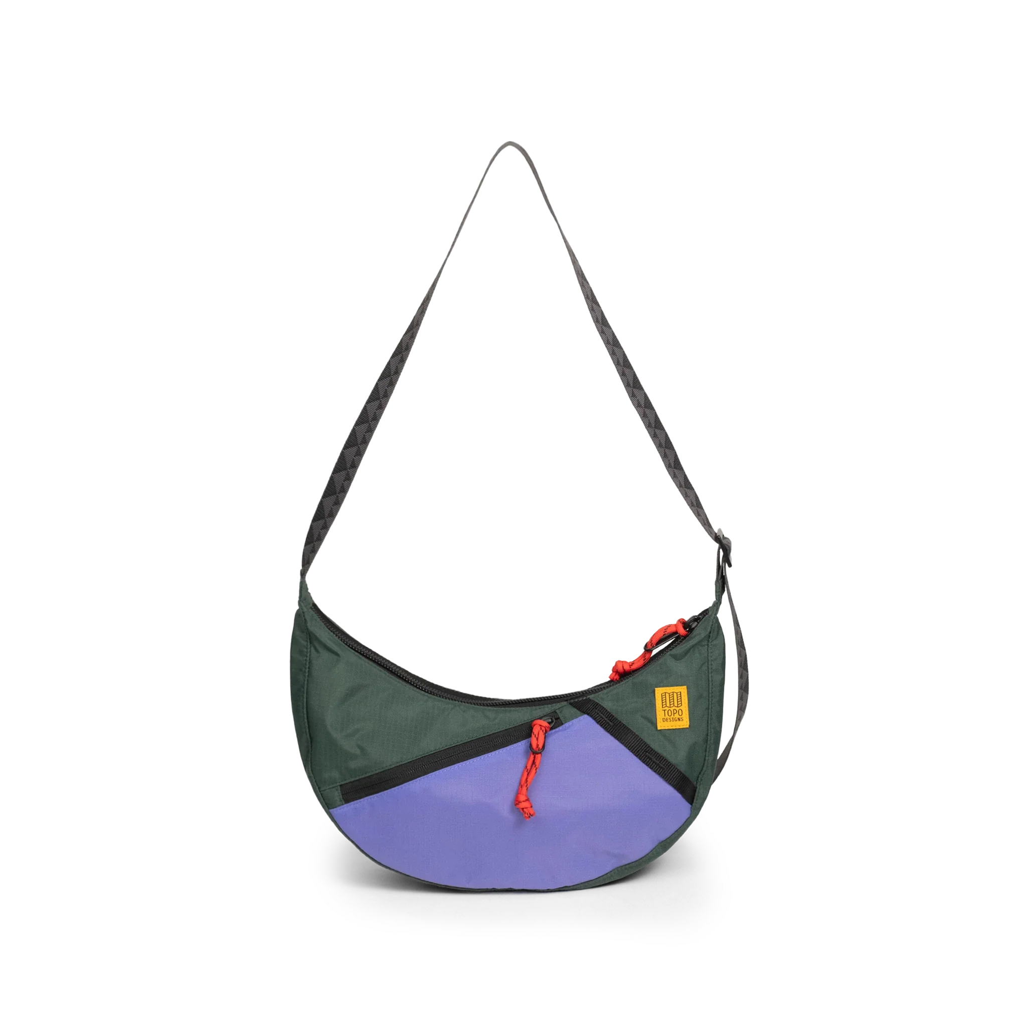 Topo Designs Moonlight Crossbody Bag in Very Peri Forest — front view # color_Very Peri Forest