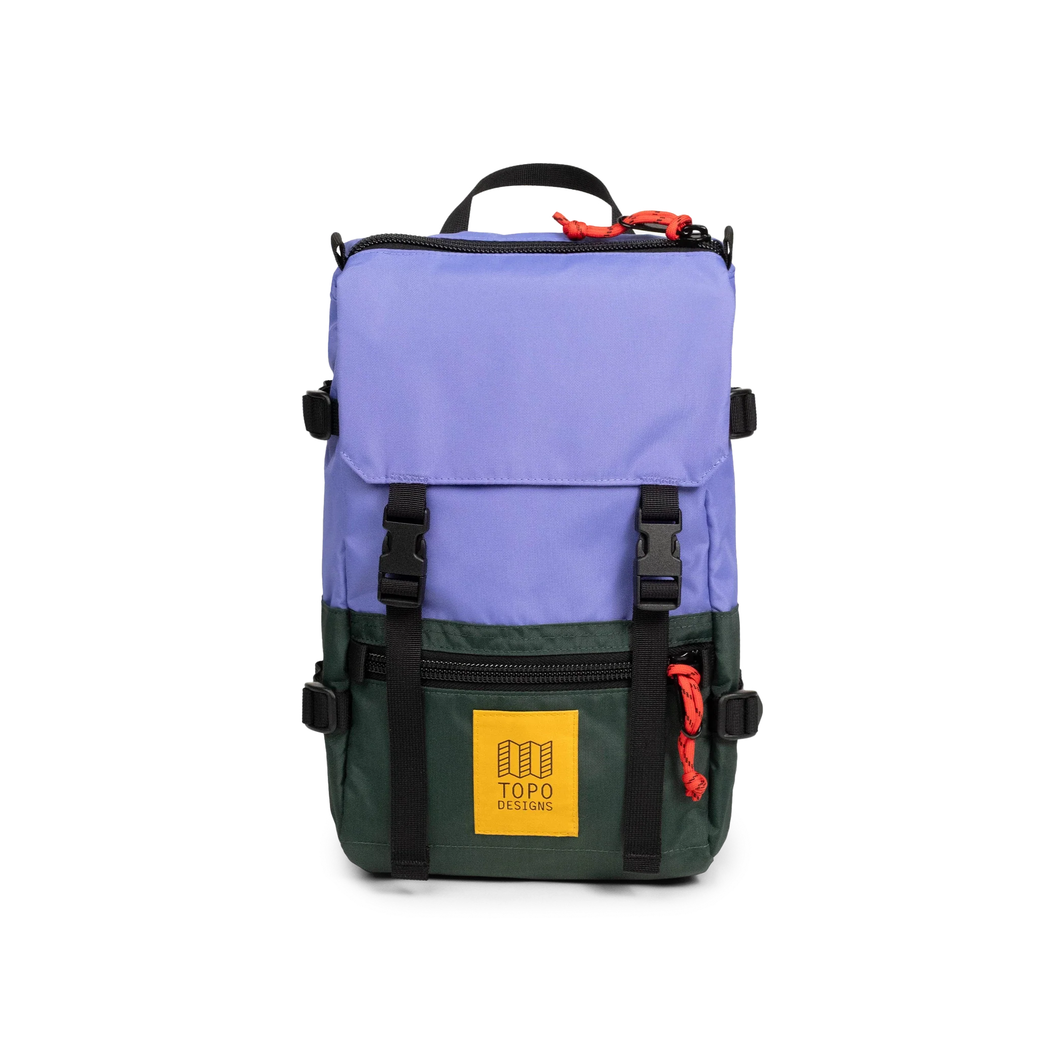 Topo Designs Rover Pack Mini in Very Peri Forest — angle view 2 # color_Very Peri Forest