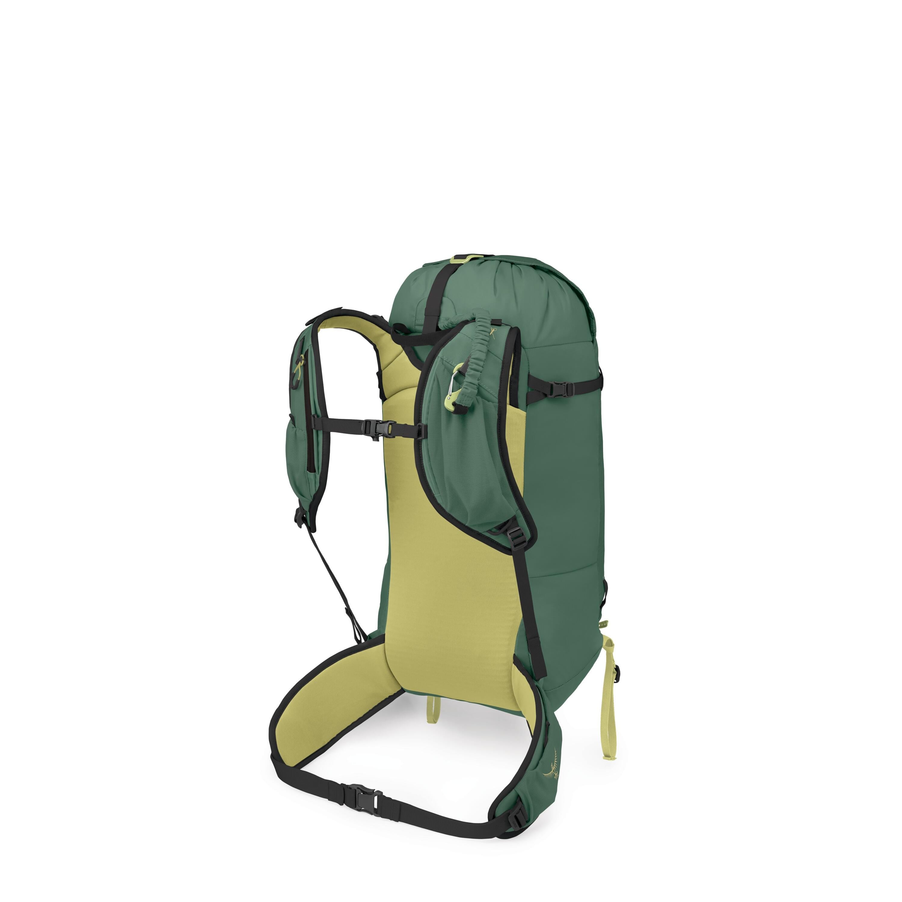 Osprey Firn 28 Ski & Snowboard Backpack 28L in Tundra Green — back view