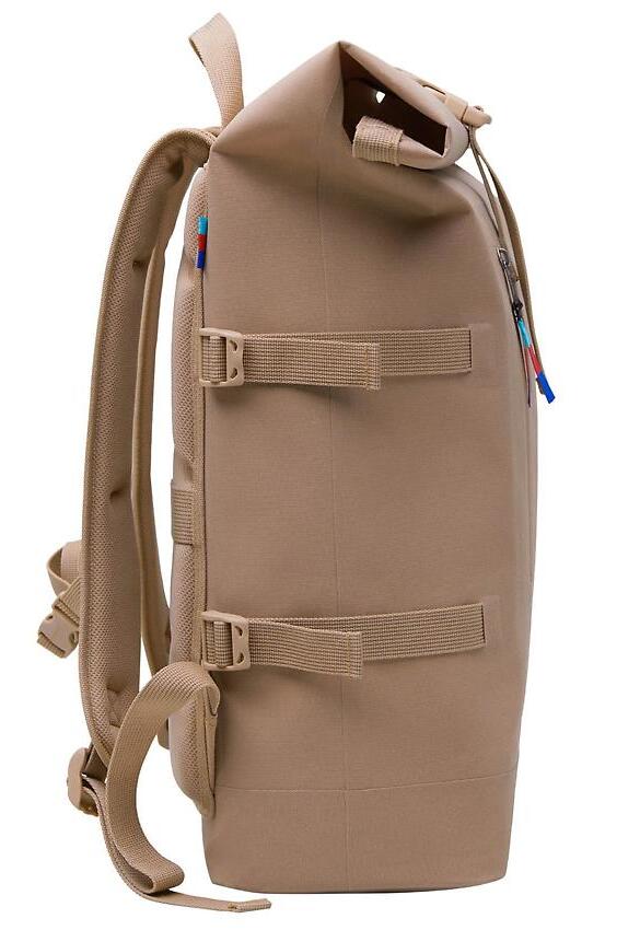 GotBag Rolltop Backpack in Driftwood — side view