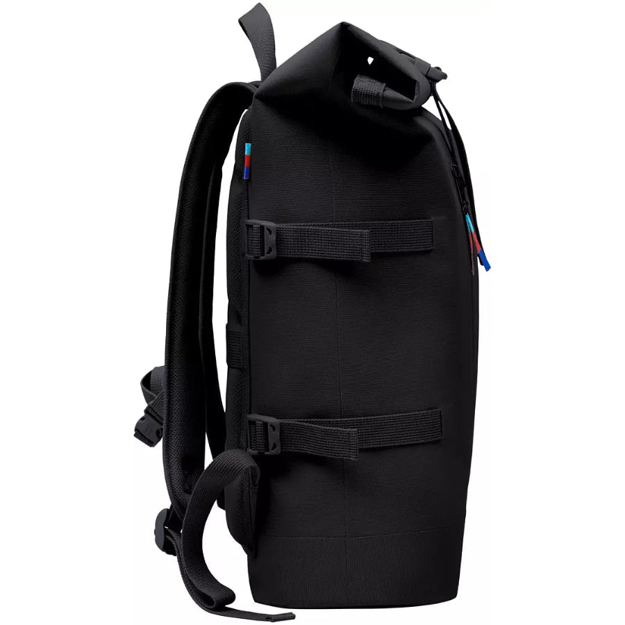 GotBag Rolltop Backpack in Black — side view
