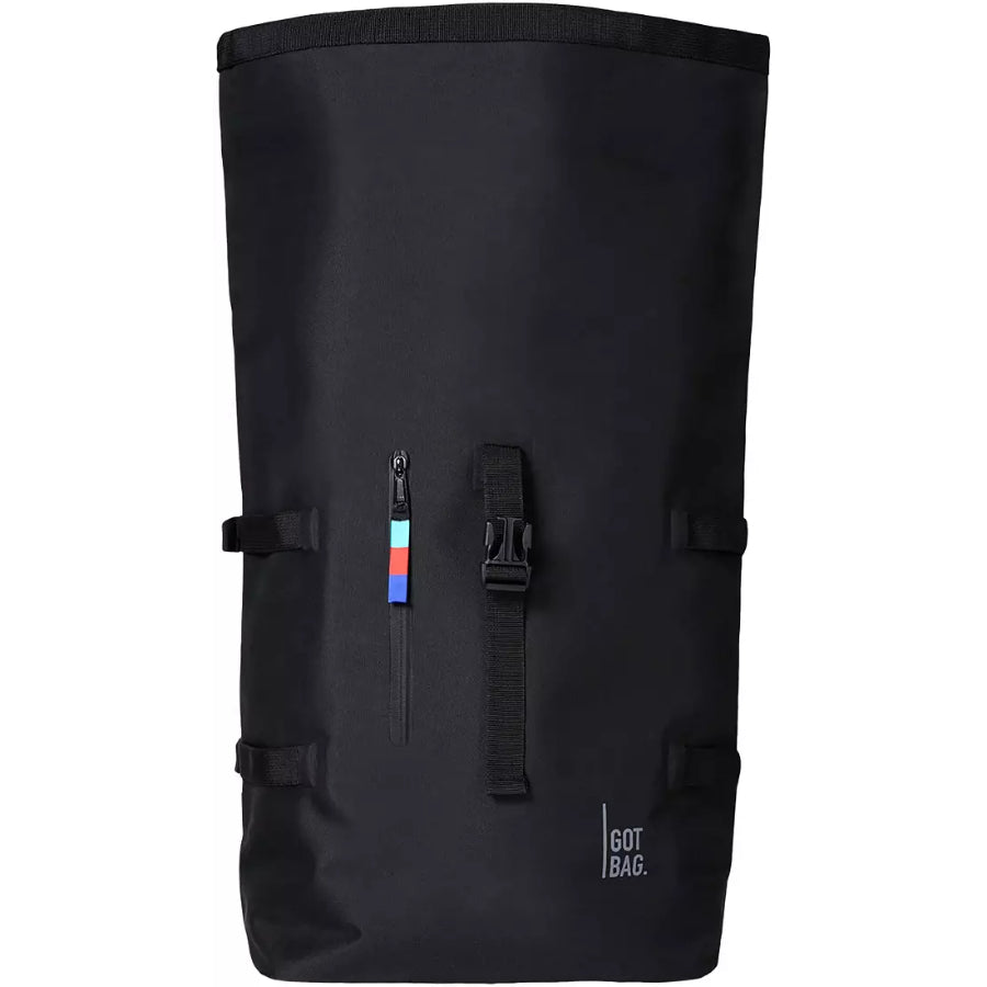 GotBag Rolltop Backpack in Black — detail view