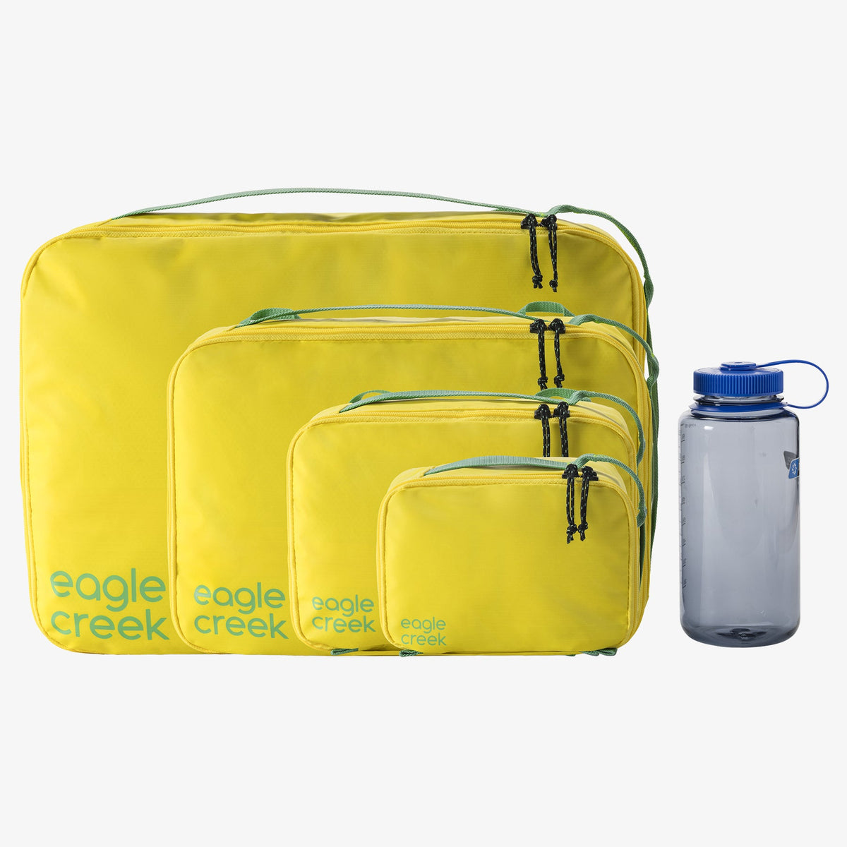 Eagle Creek Pack-It Gear Cube M in Blazing Yellow — angle view 4 # color_Blazing Yellow
