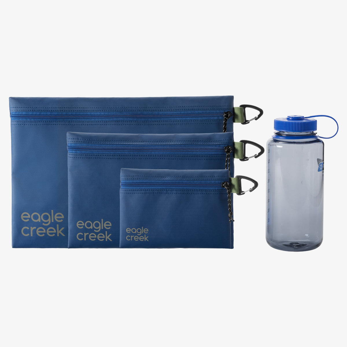 Eagle Creek Pack-It Gear Pouch XS in Atlantic Blue — angle view 4 # color_Atlantic Blue