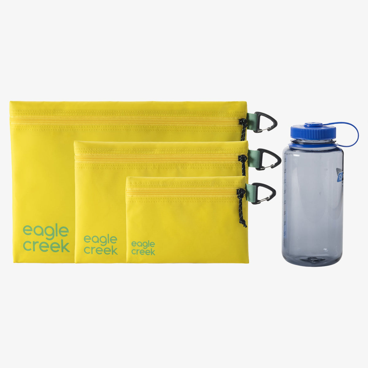 Eagle Creek Pack-It Gear Pouch XS in Blazing Yellow — angle view 4 # color_Blazing Yellow