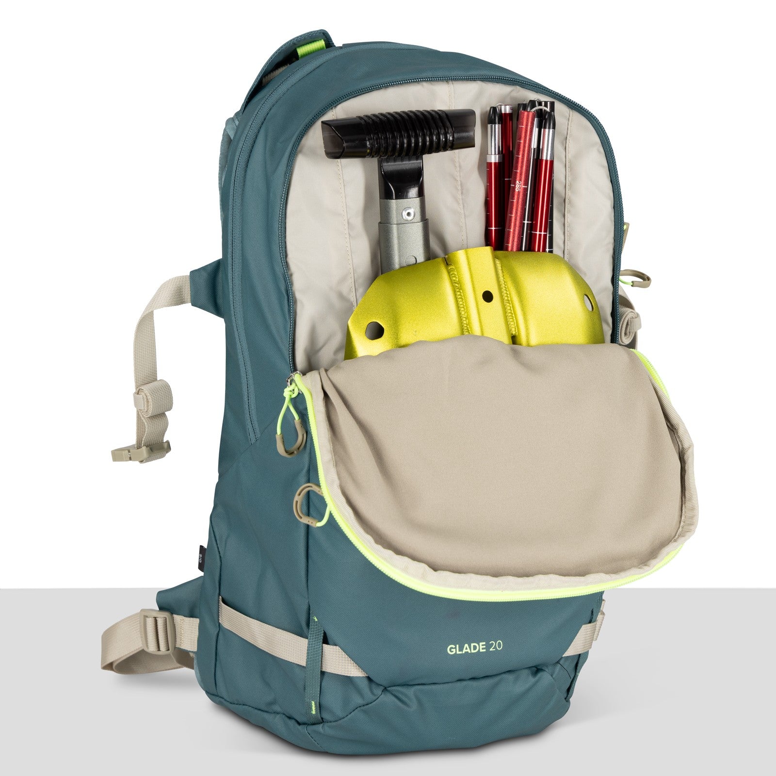 Osprey Glade 20 Ski & Snowboard Hydration Backpack 20L in Cascade Blue — detail view 8