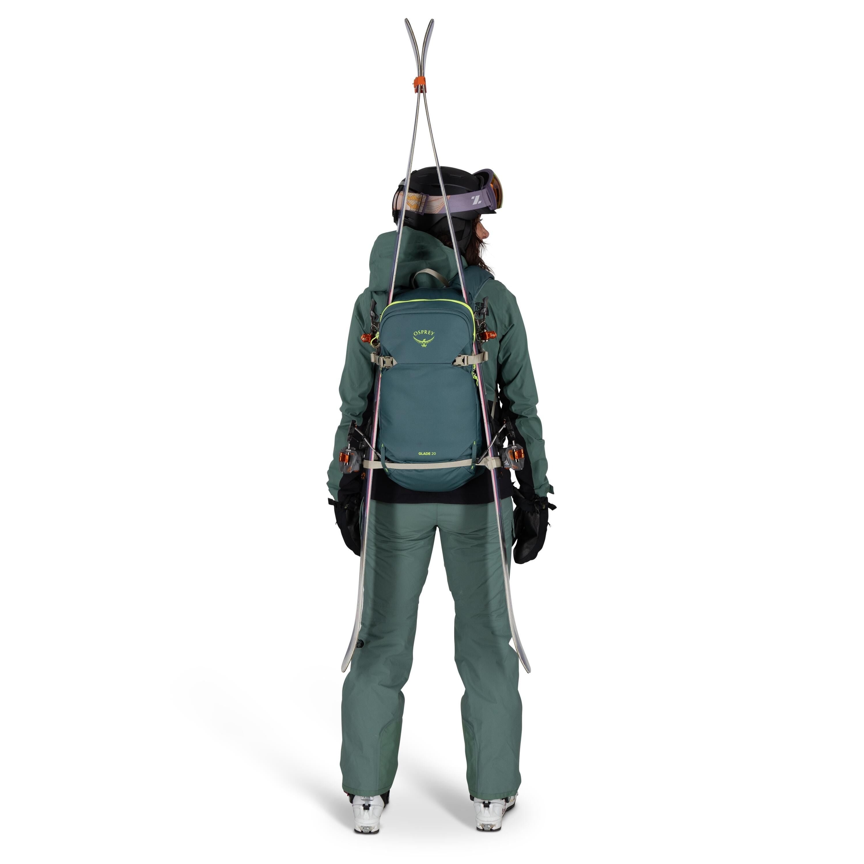 Osprey Glade 20 Ski & Snowboard Hydration Backpack 20L in Cascade Blue — detail view 3