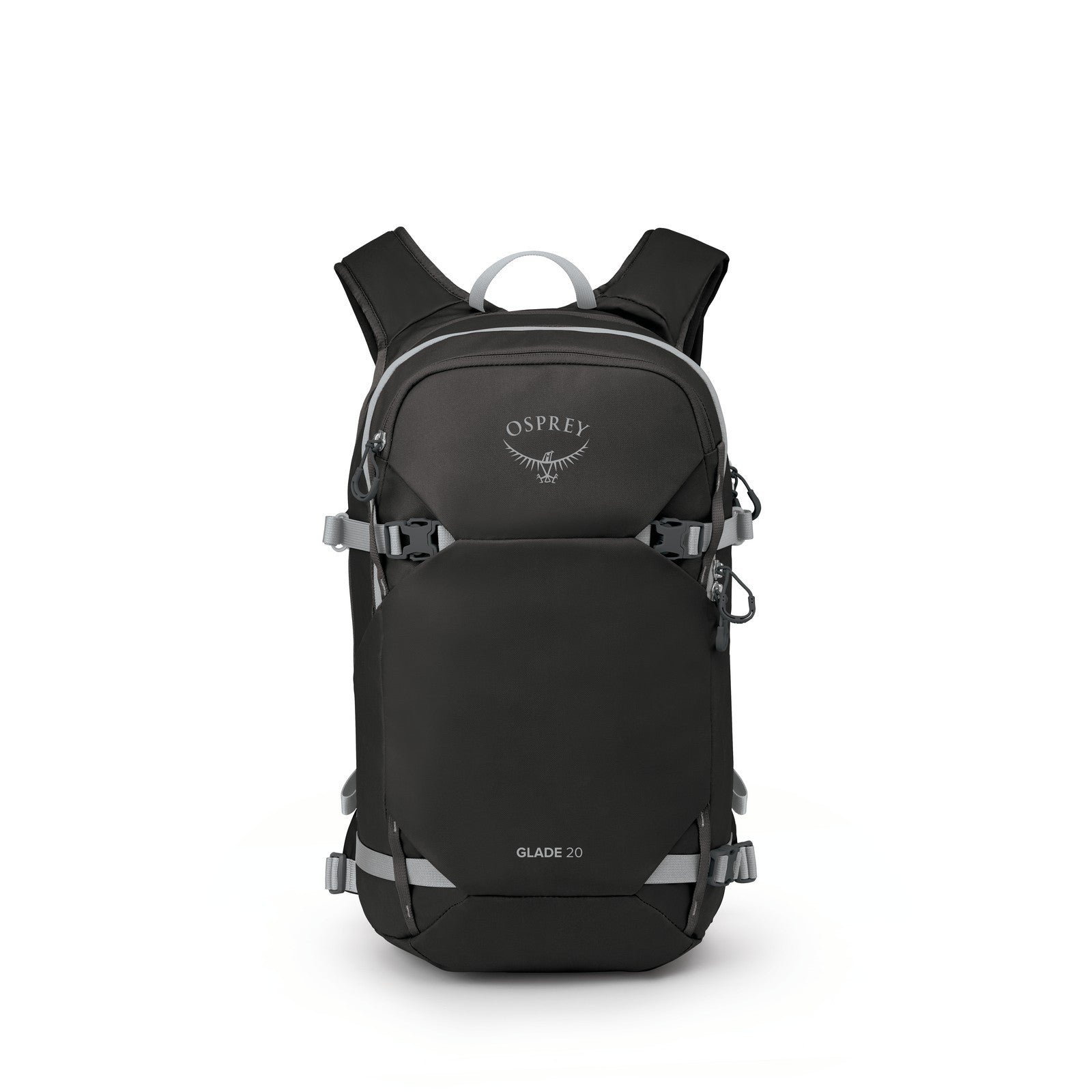 Osprey Glade 20 Ski & Snowboard Hydration Backpack 20L in Black — front view