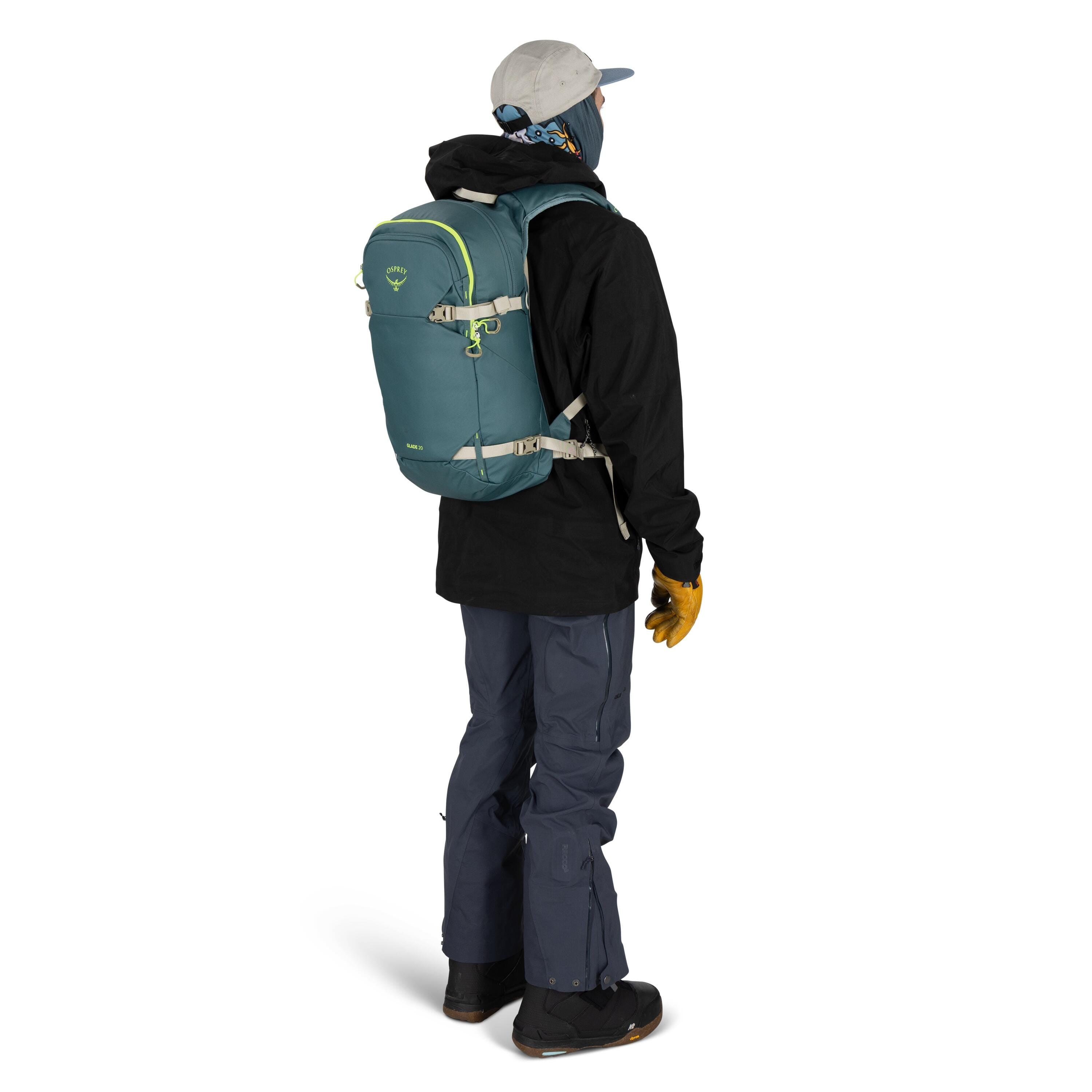 Osprey Glade 20 Ski & Snowboard Hydration Backpack 20L in Cascade Blue — lifestyle 2