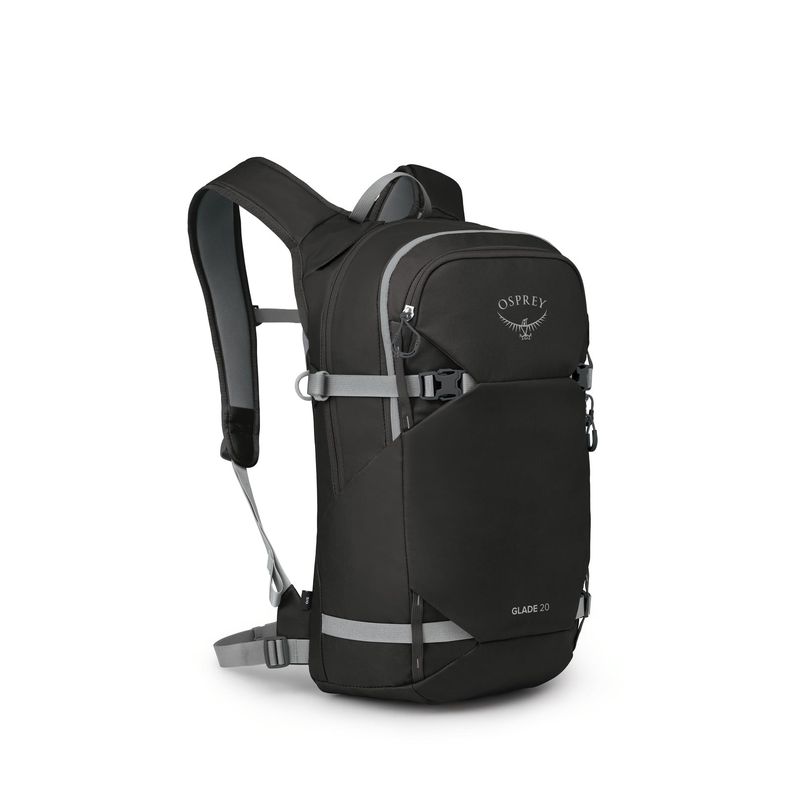 Osprey Glade 20 Ski & Snowboard Hydration Backpack 20L in Black — angle view 2