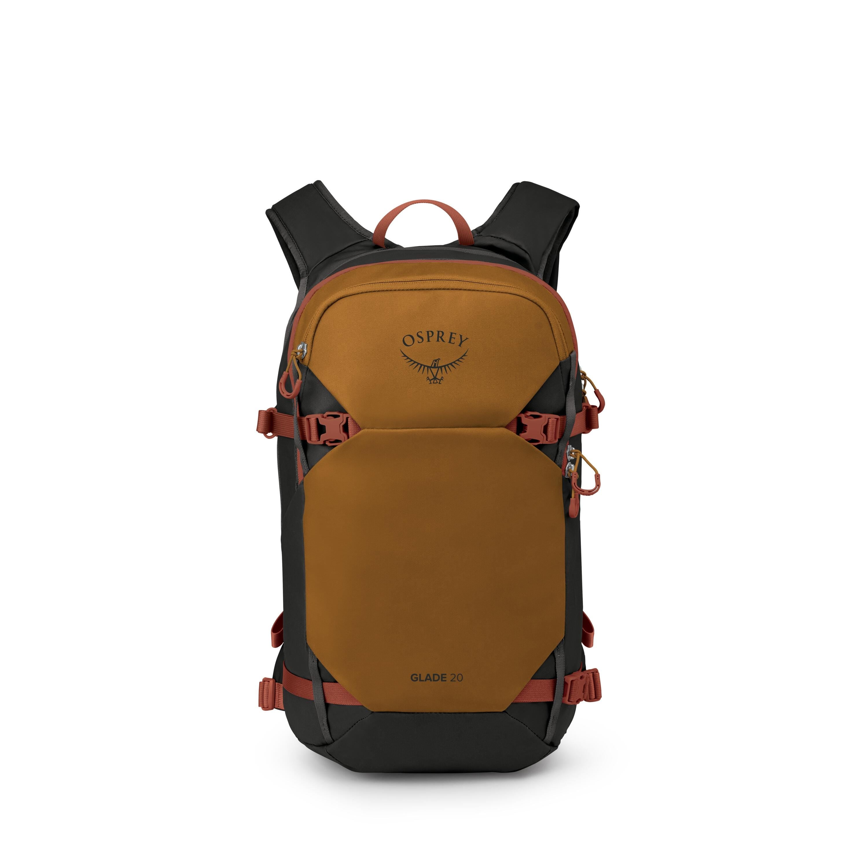 Osprey Glade 20 Ski & Snowboard Hydration Backpack 20L in Barley Brown-Black — front view