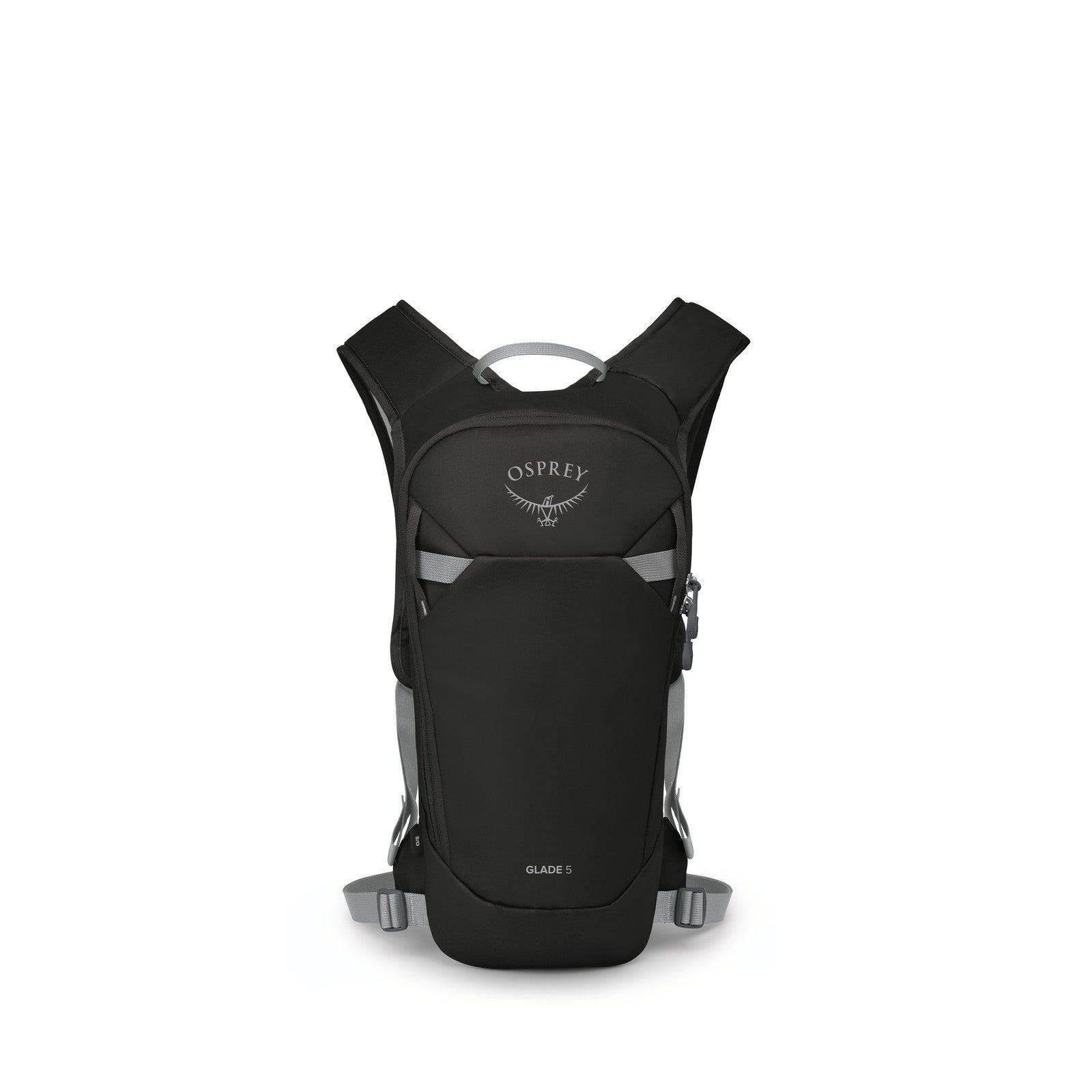 Osprey Glade 5 Ski & Snowboard Hydration Backpack 5L in Black — front view