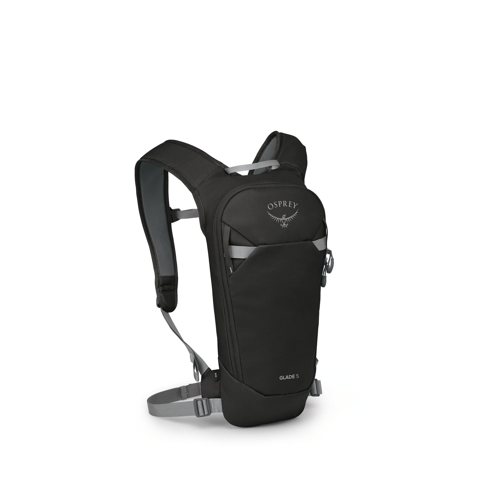 Osprey Glade 5 Ski & Snowboard Hydration Backpack 5L in Black — angle view 2
