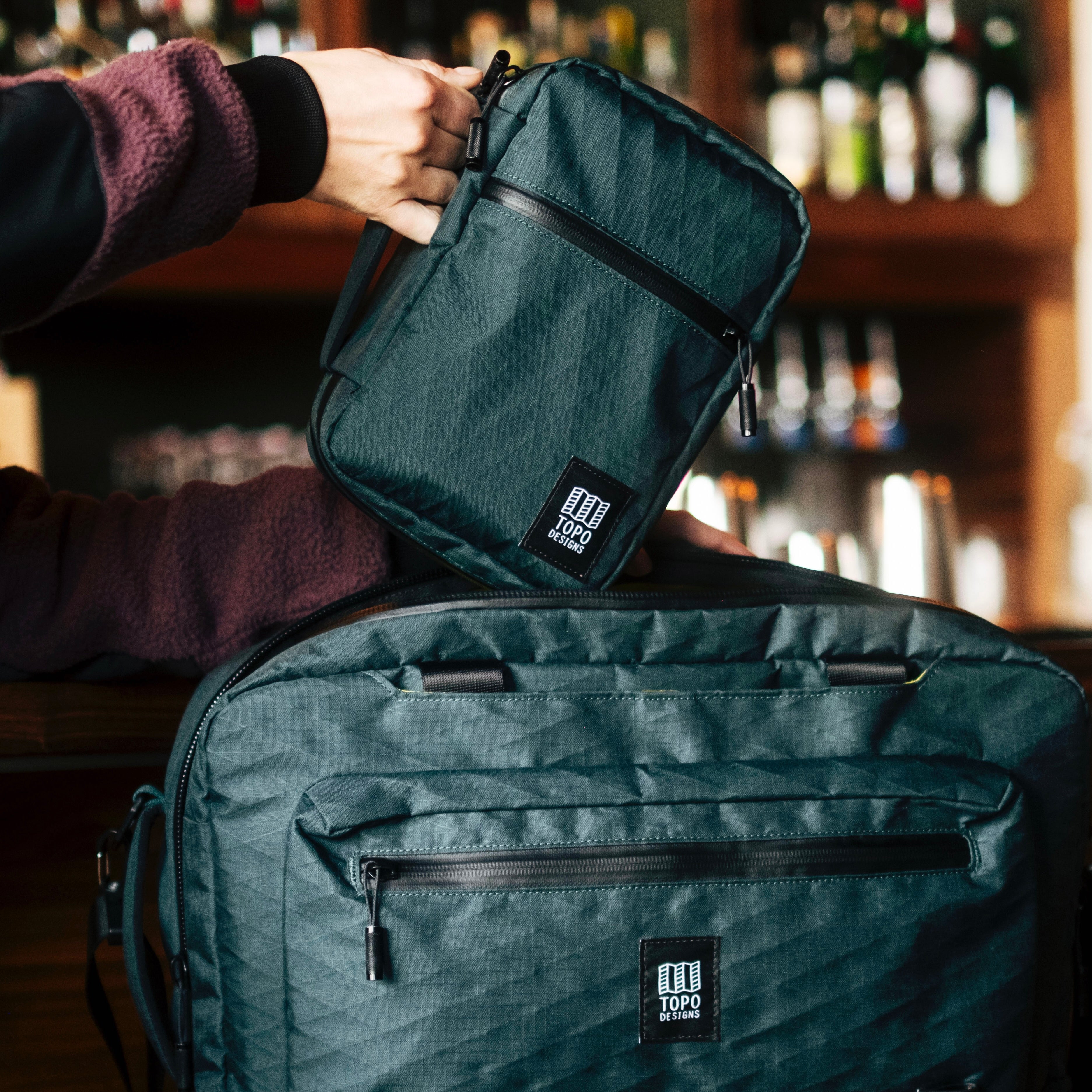 Topo Designs Global Pro Tech Case — lifestyle