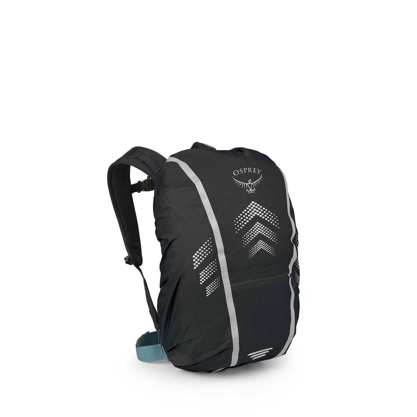 Osprey Hi-Vis Commuter Raincover Small in Black — front view
