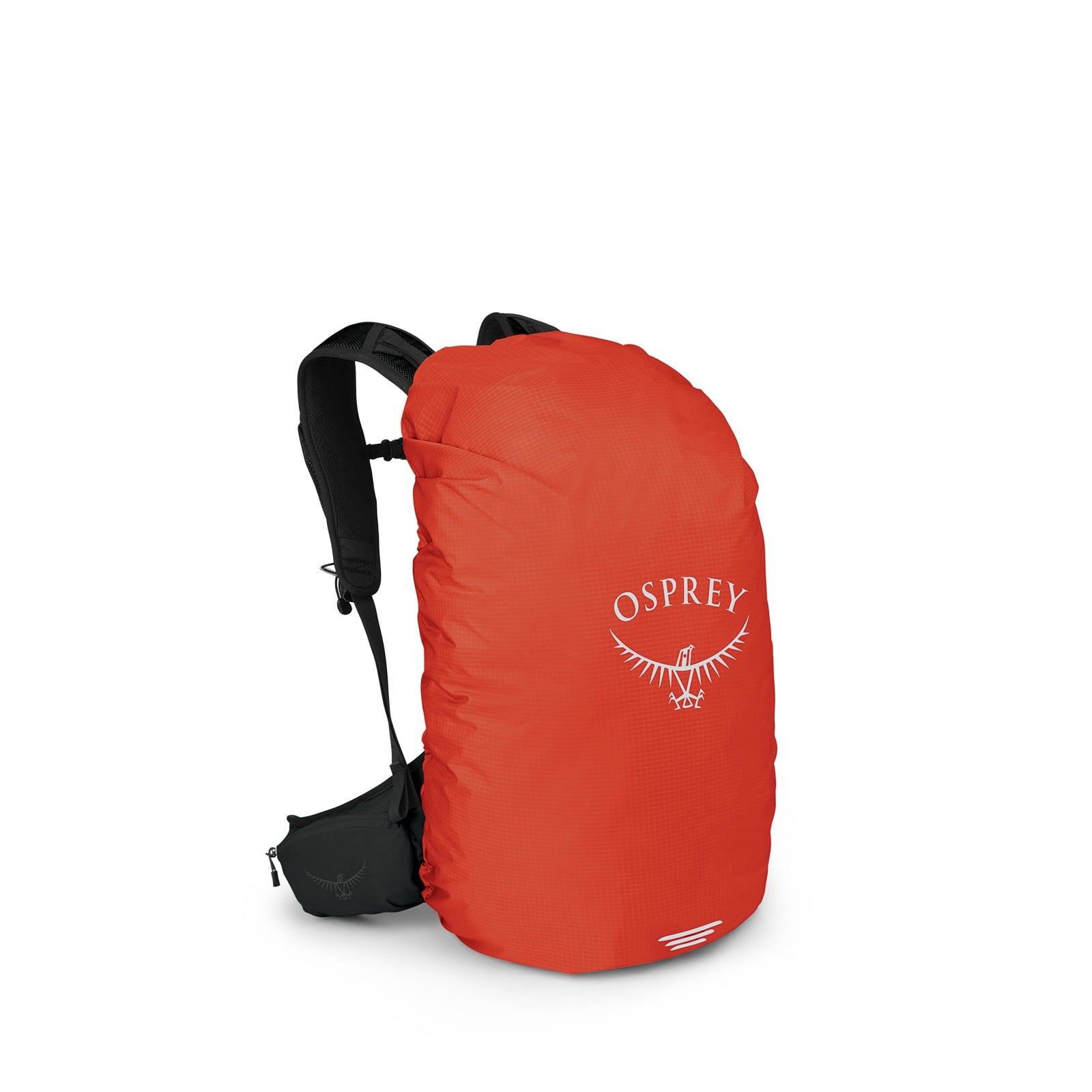 Osprey Hi-Vis Raincover Small in Mars Orange — angle view 2