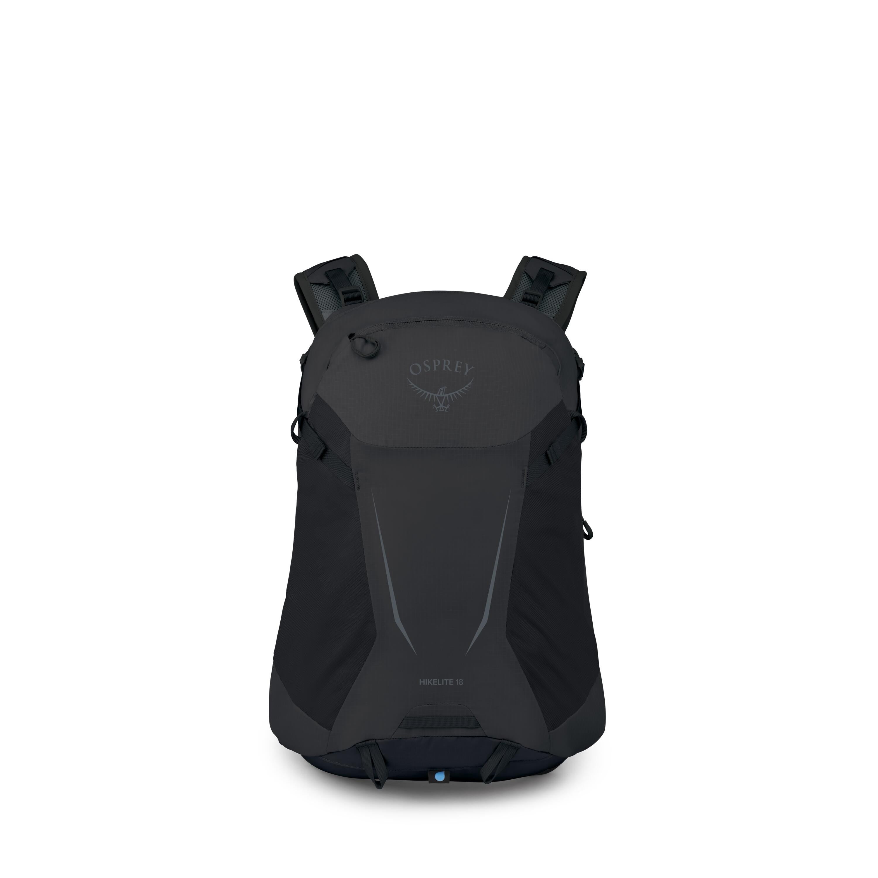 Osprey Hikelite 18 Hiking Backpack 18L in Raven Black — front view