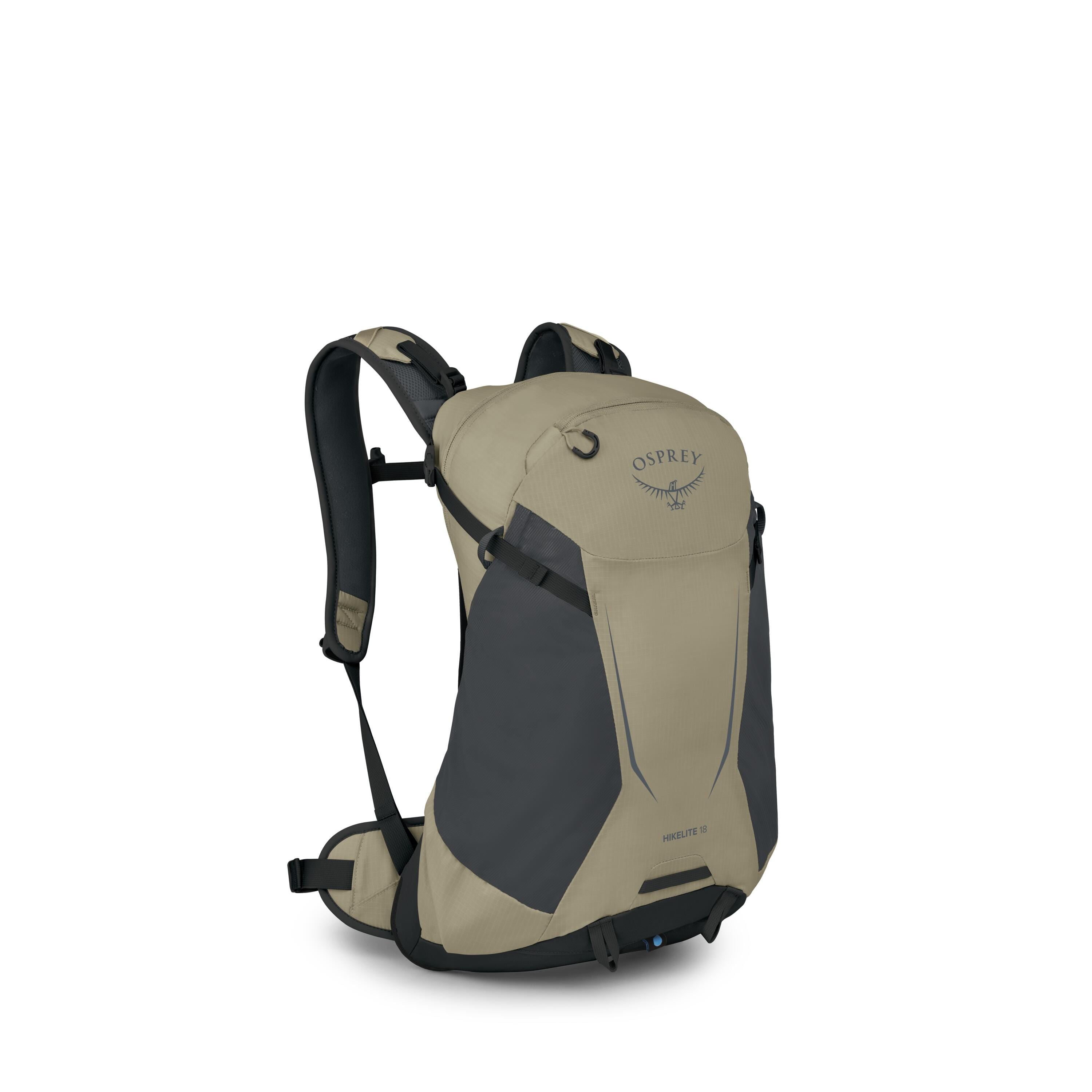 Osprey Hikelite 18 Hiking Backpack 18L in Olive Tan — angle view 2
