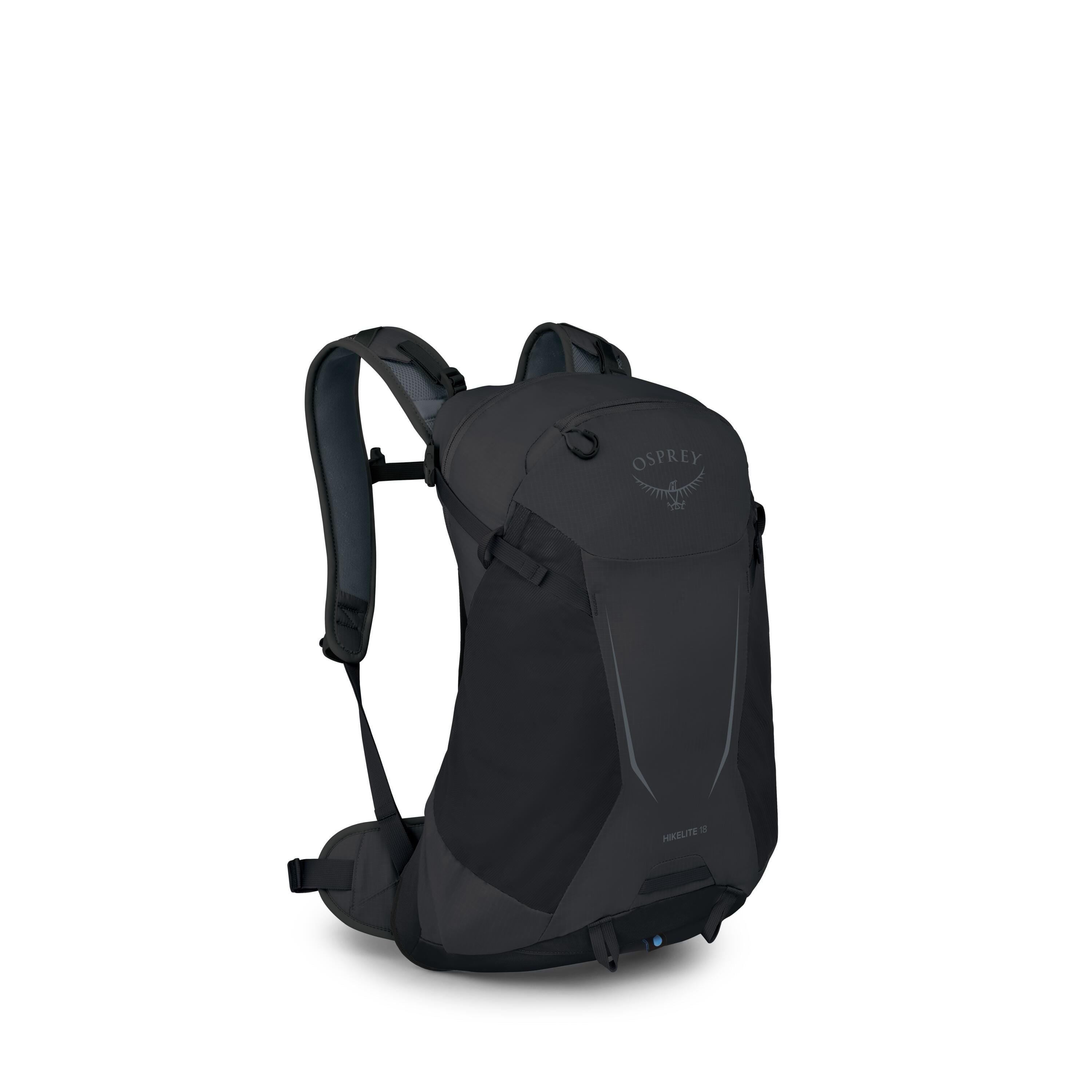 Osprey Hikelite 18 Hiking Backpack 18L in Raven Black — angle view 2