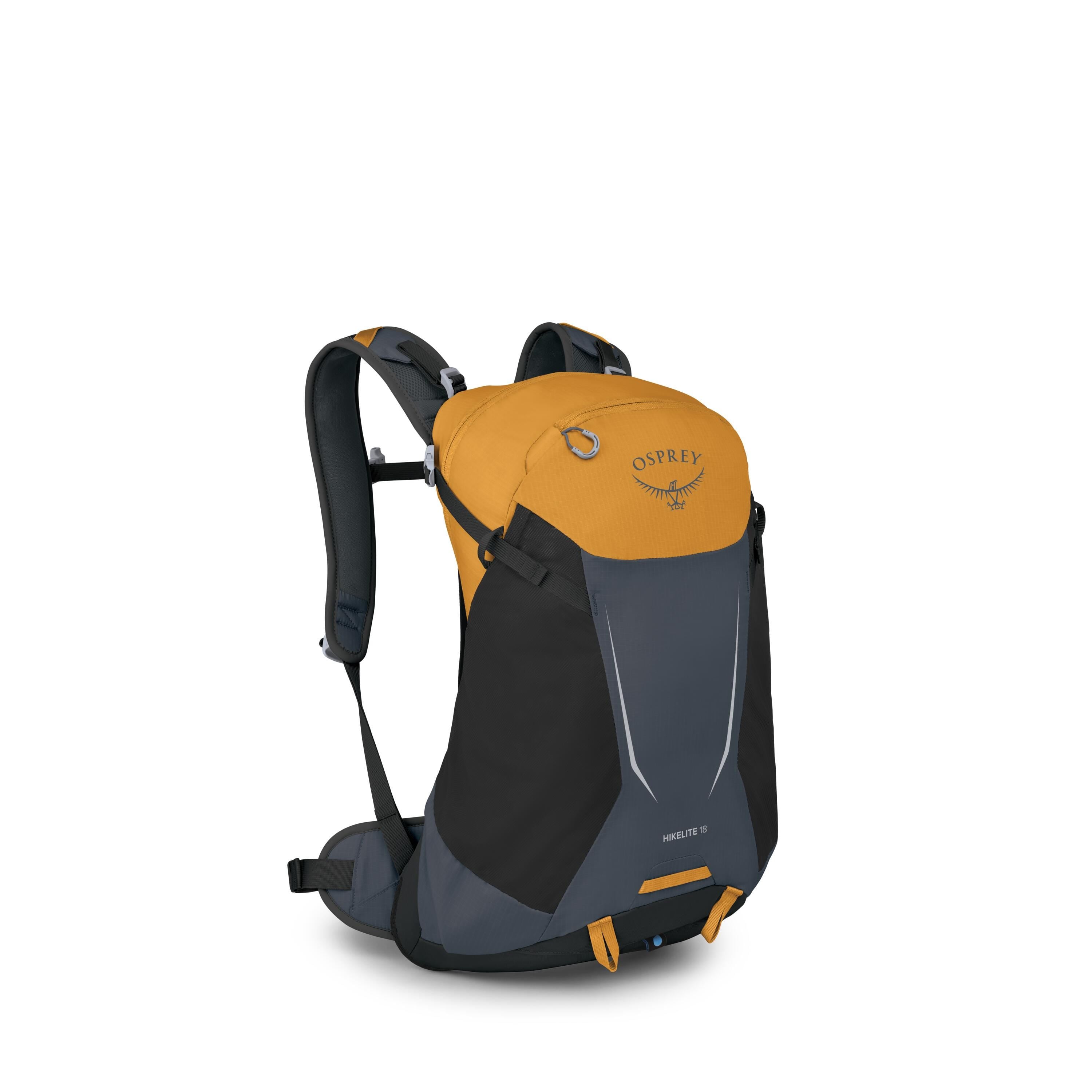 Osprey Hikelite 18 Hiking Backpack 18L in Tungsten-Yellow — angle view 2