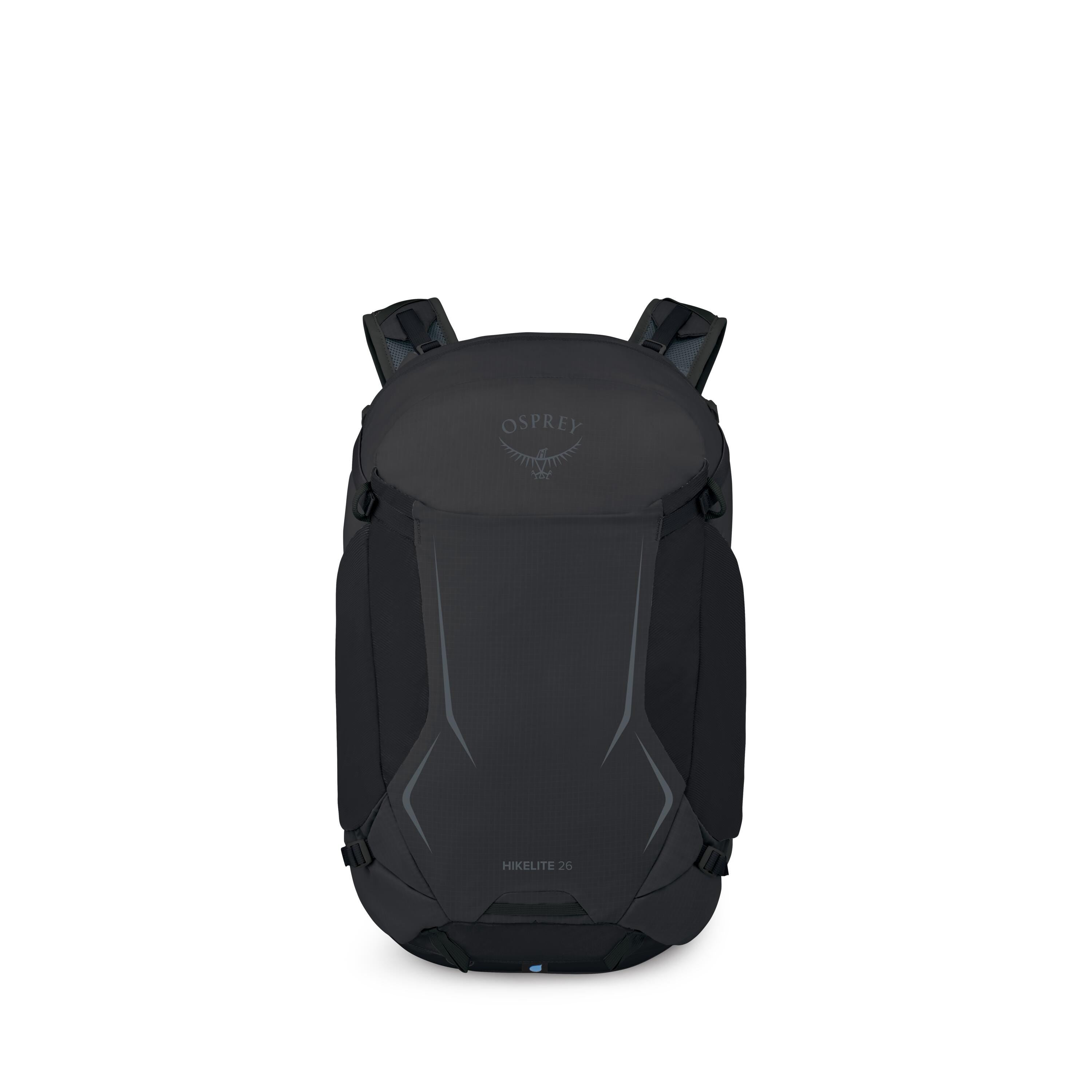 Osprey Hikelite 26 Hiking Backpack 26L in Raven Black — front view