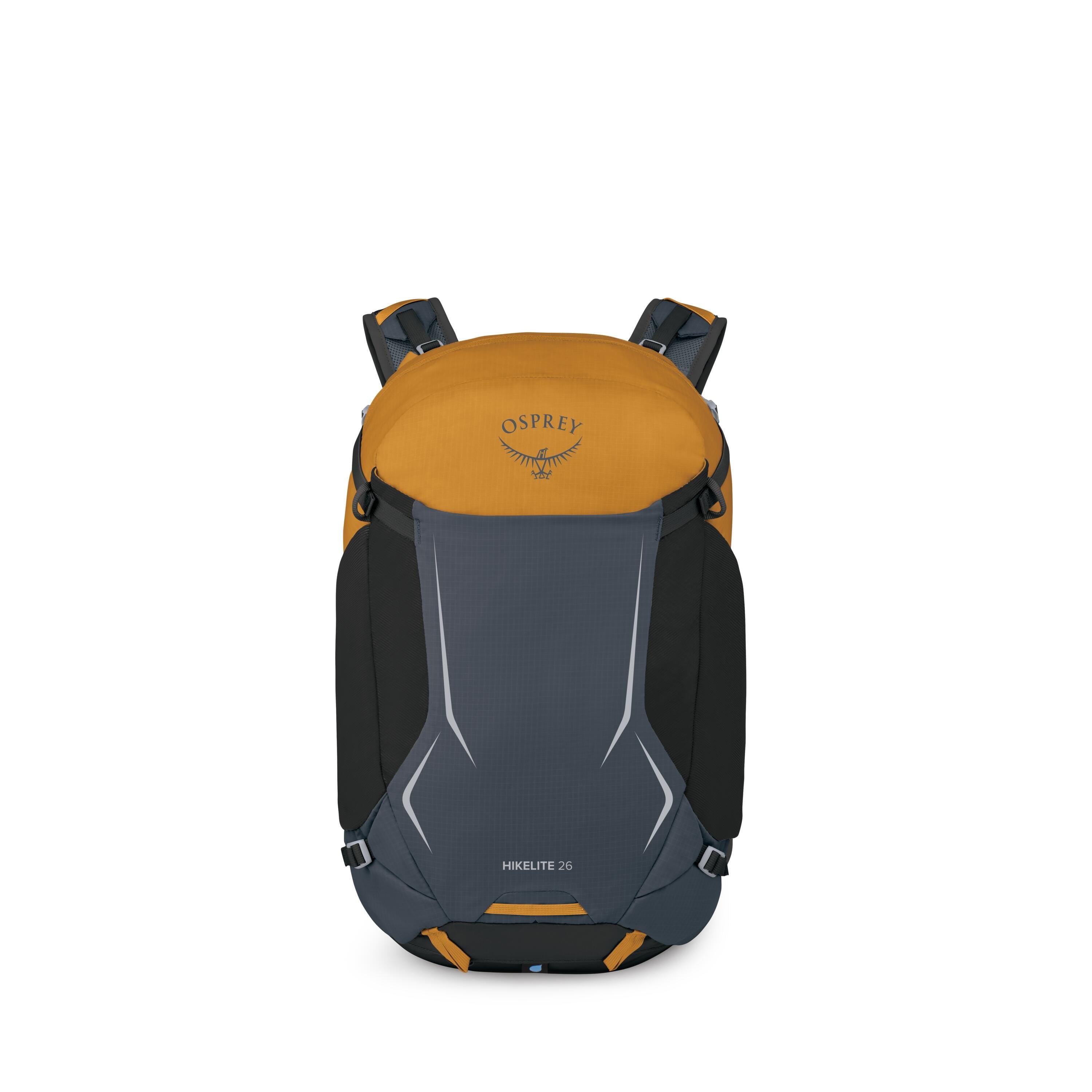 Osprey Hikelite 26 Hiking Backpack 26L in Tungsten-Yellow — front view