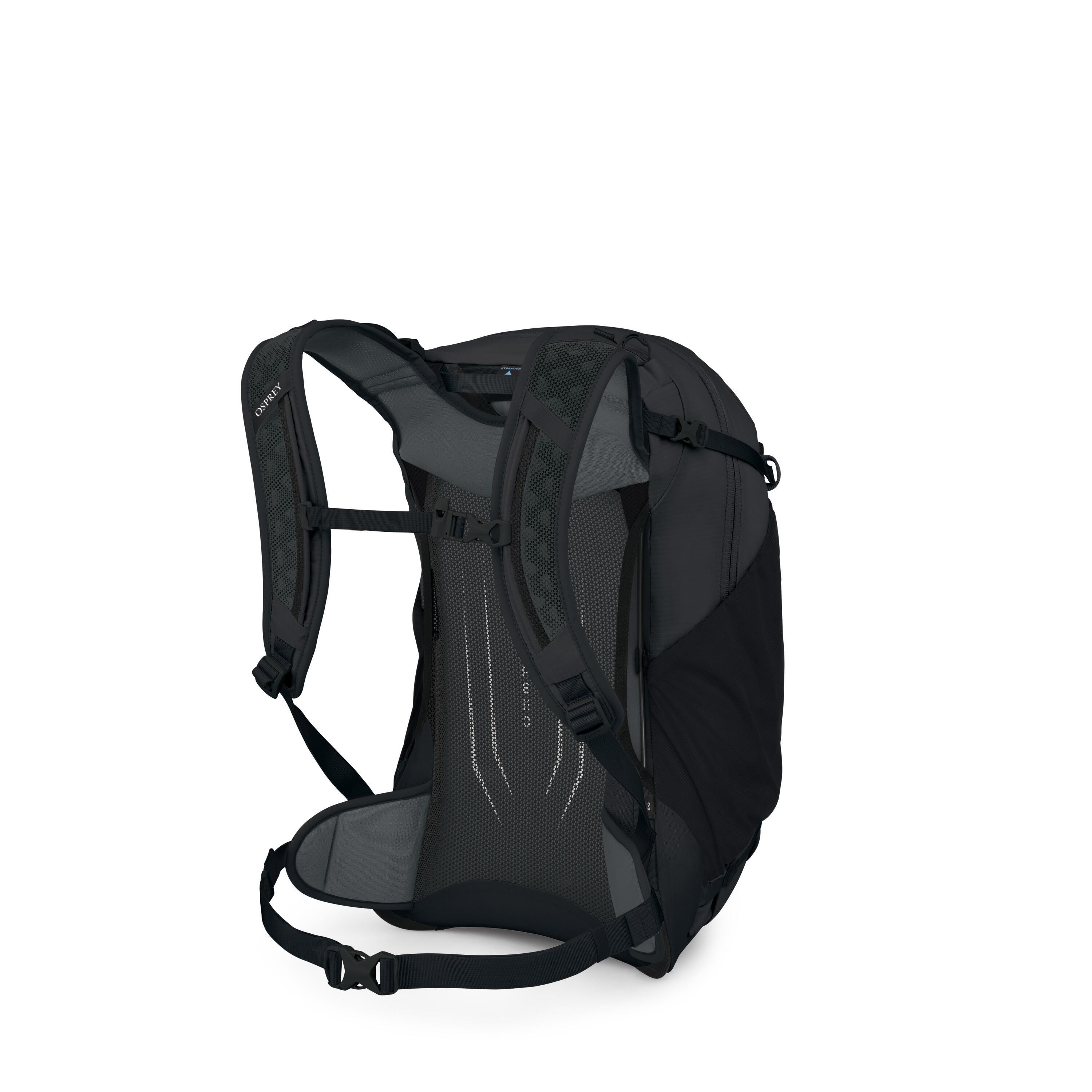 Osprey Hikelite 26 Hiking Backpack 26L in Raven Black — angle view 3