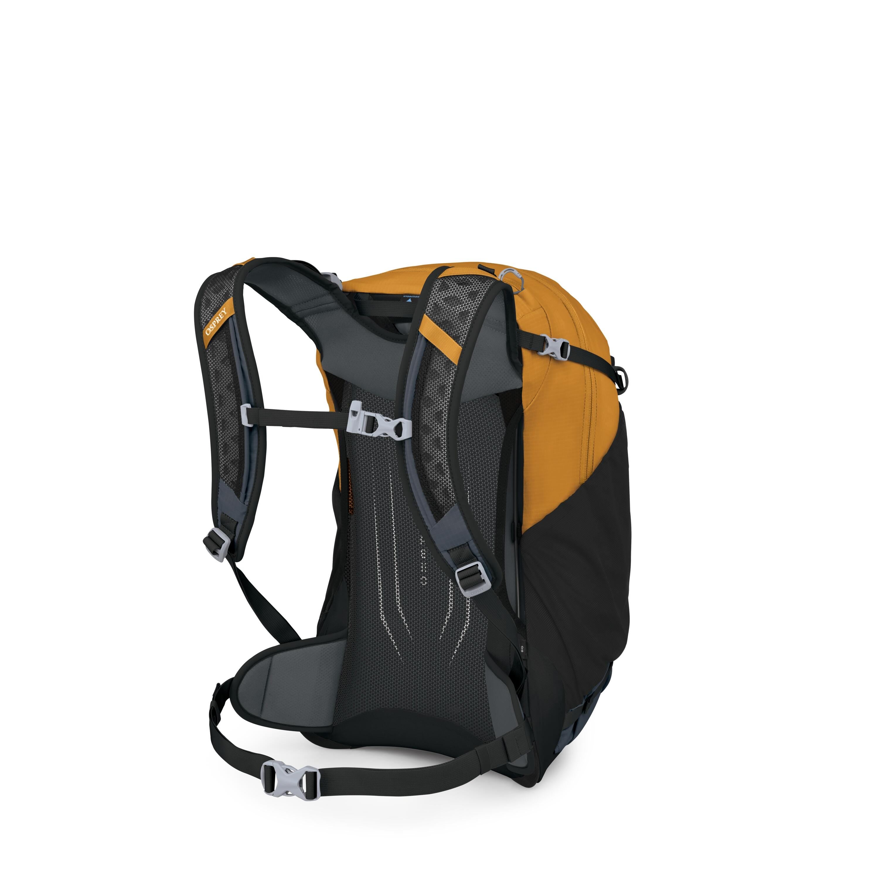 Osprey Hikelite 26 Hiking Backpack 26L in Tungsten-Yellow — angle view 3