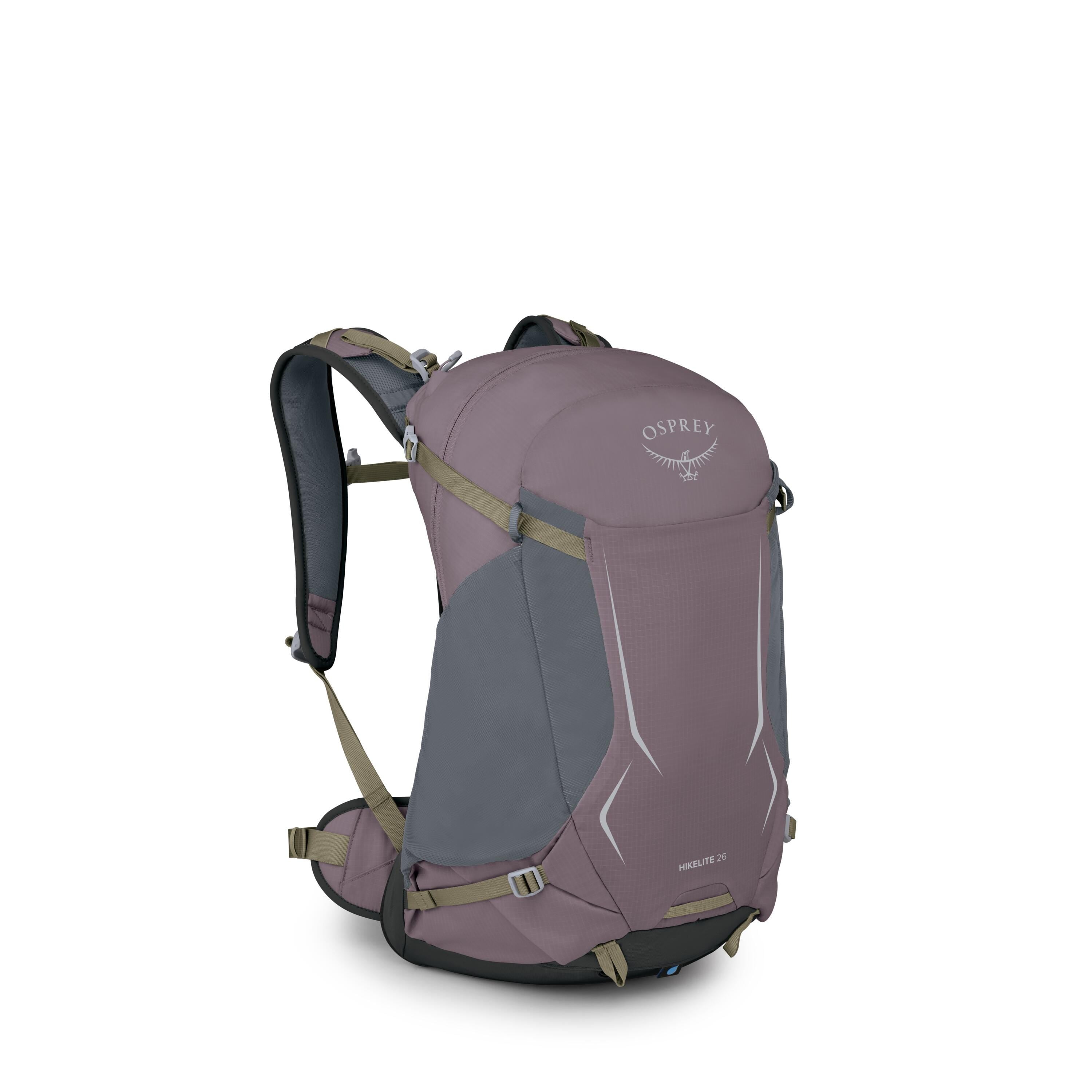Osprey Hikelite 26 Hiking Backpack 26L in Graphite Purple — angle view 2